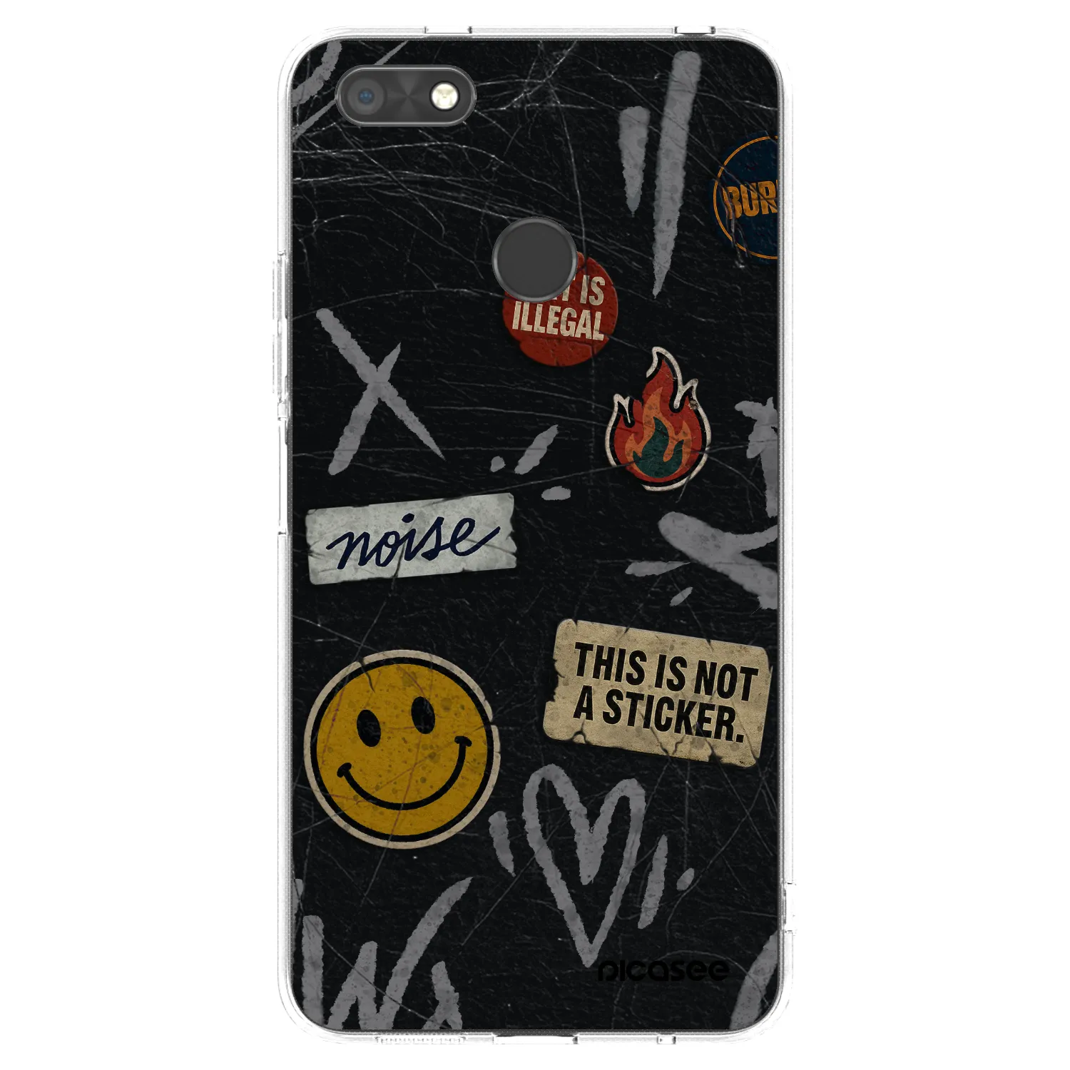Picasee silikonowe przeźroczyste etui na Huawei P9 Lite Mini - STICKERS x TAGS