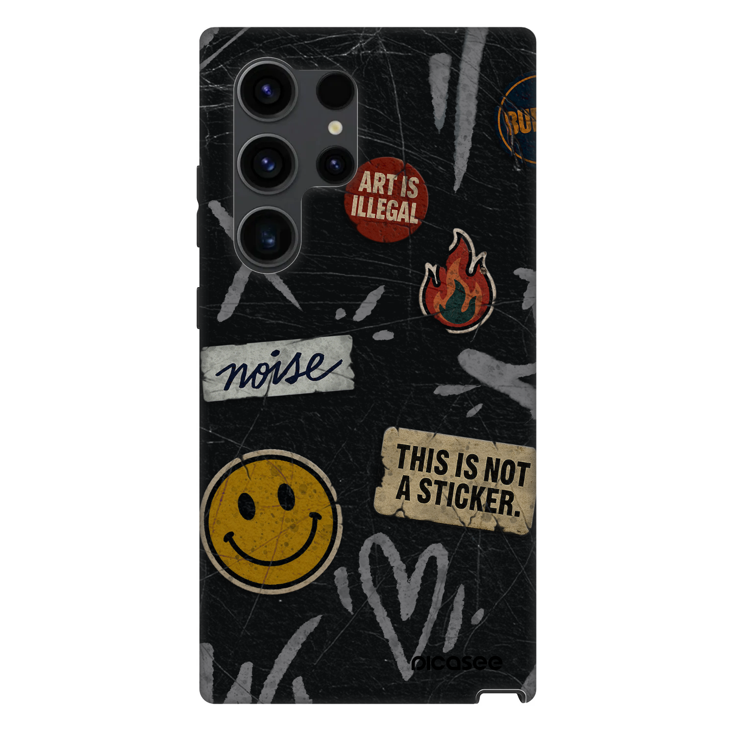 Picasee Fashion Case PowerShare pro Samsung Galaxy S24 Ultra S928B 5G - STICKERS x TAGS