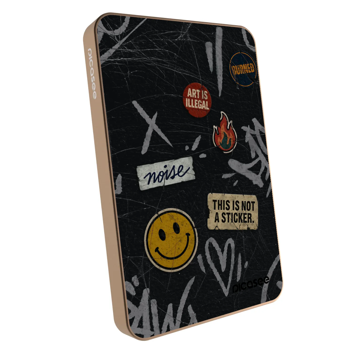 Picasee Powerbank z MagSafe 5 000 mAh Złoty - STICKERS x TAGS