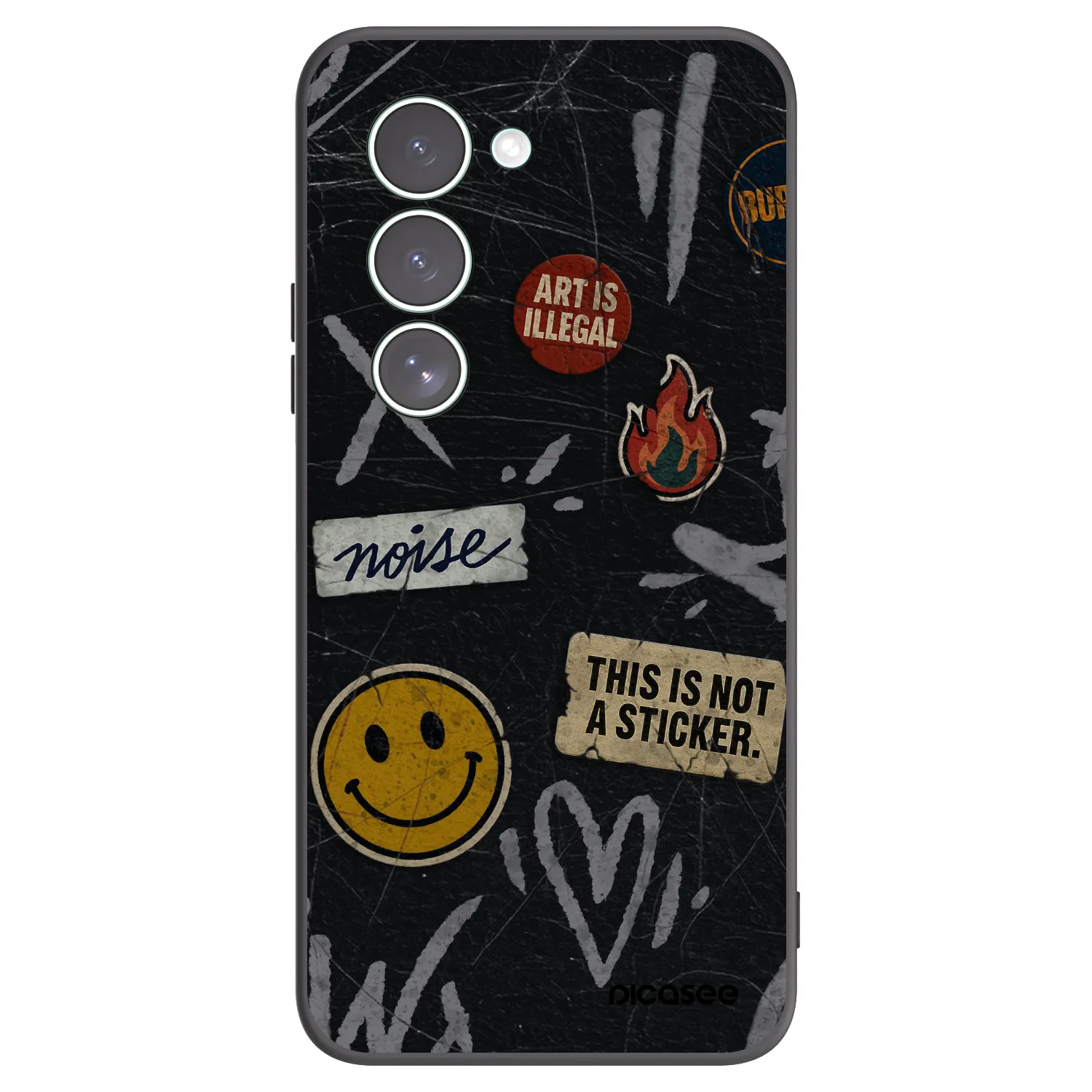 Picasee silikonowe czarne etui na Xiaomi Redmi 15 5G - STICKERS x TAGS