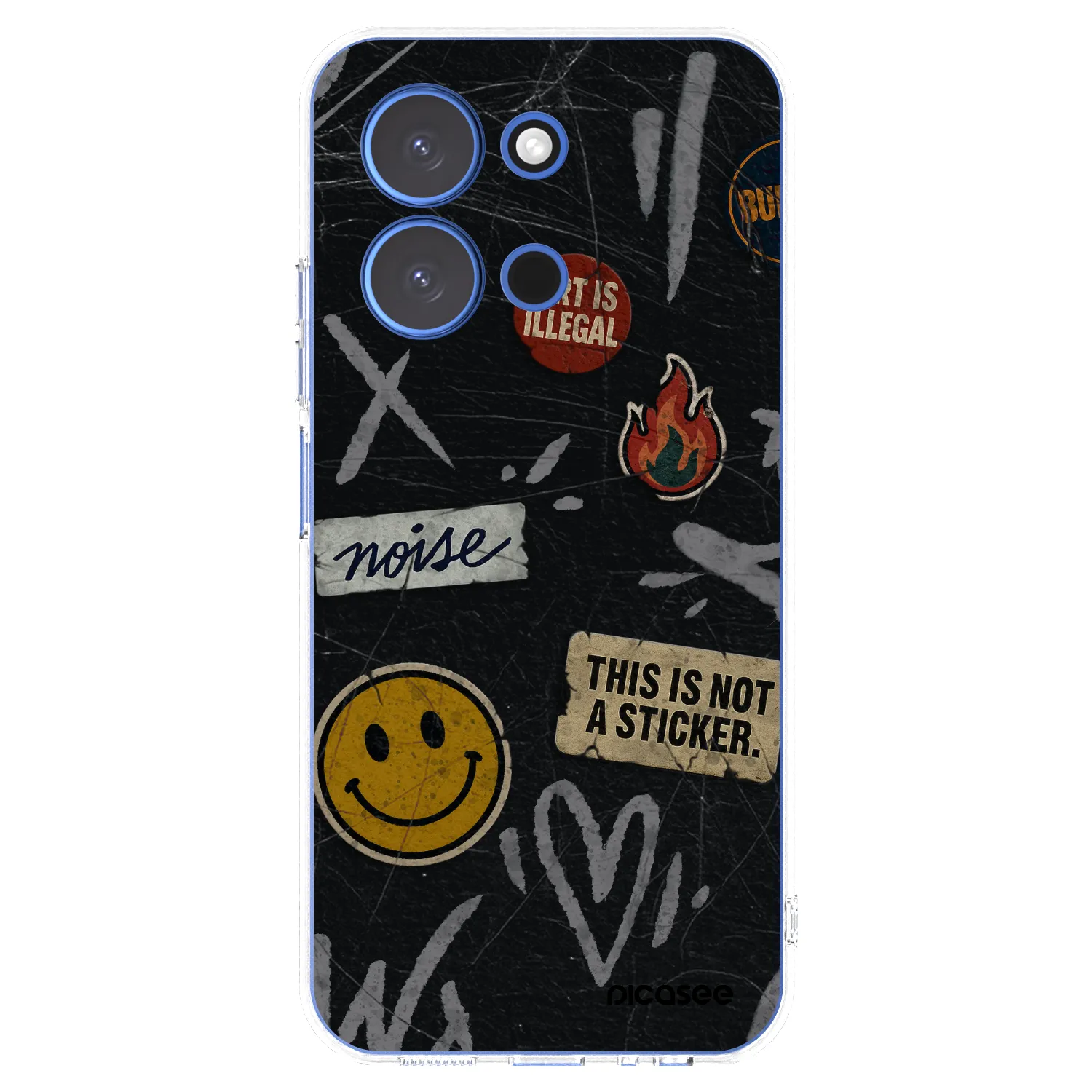 Picasee silikonowe przeźroczyste etui na Xiaomi Redmi 15C 4G - STICKERS x TAGS