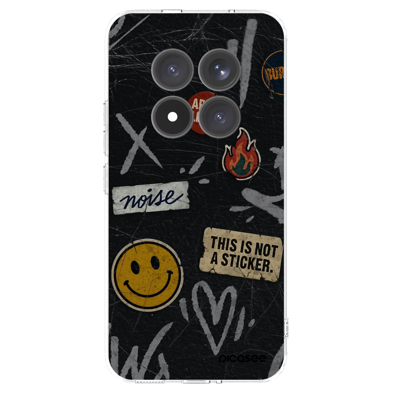 Picasee silikonowe przeźroczyste etui na Xiaomi Redmi Note 15 Pro+ - STICKERS x TAGS