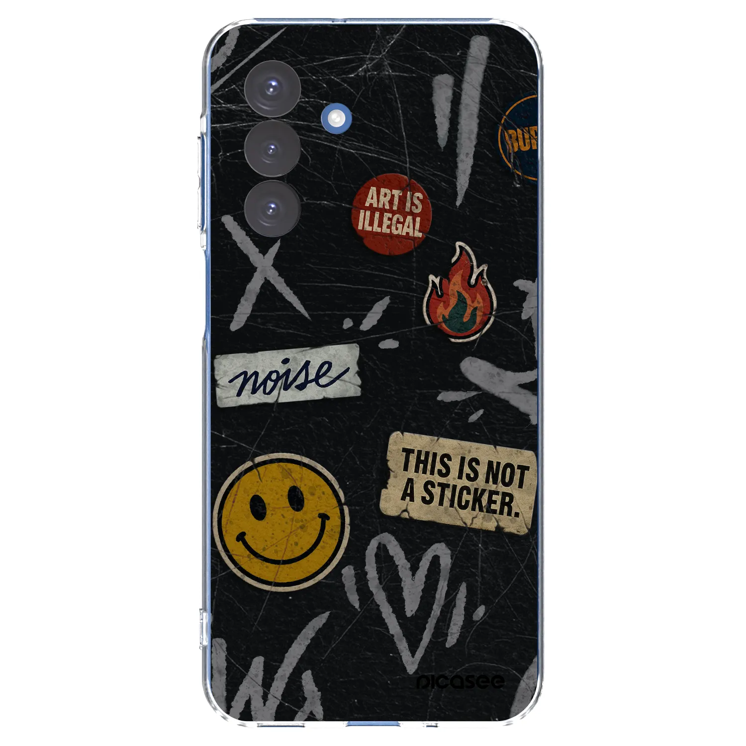 Picasee silikonowe przeźroczyste etui na Samsung Galaxy A17 5G - STICKERS x TAGS