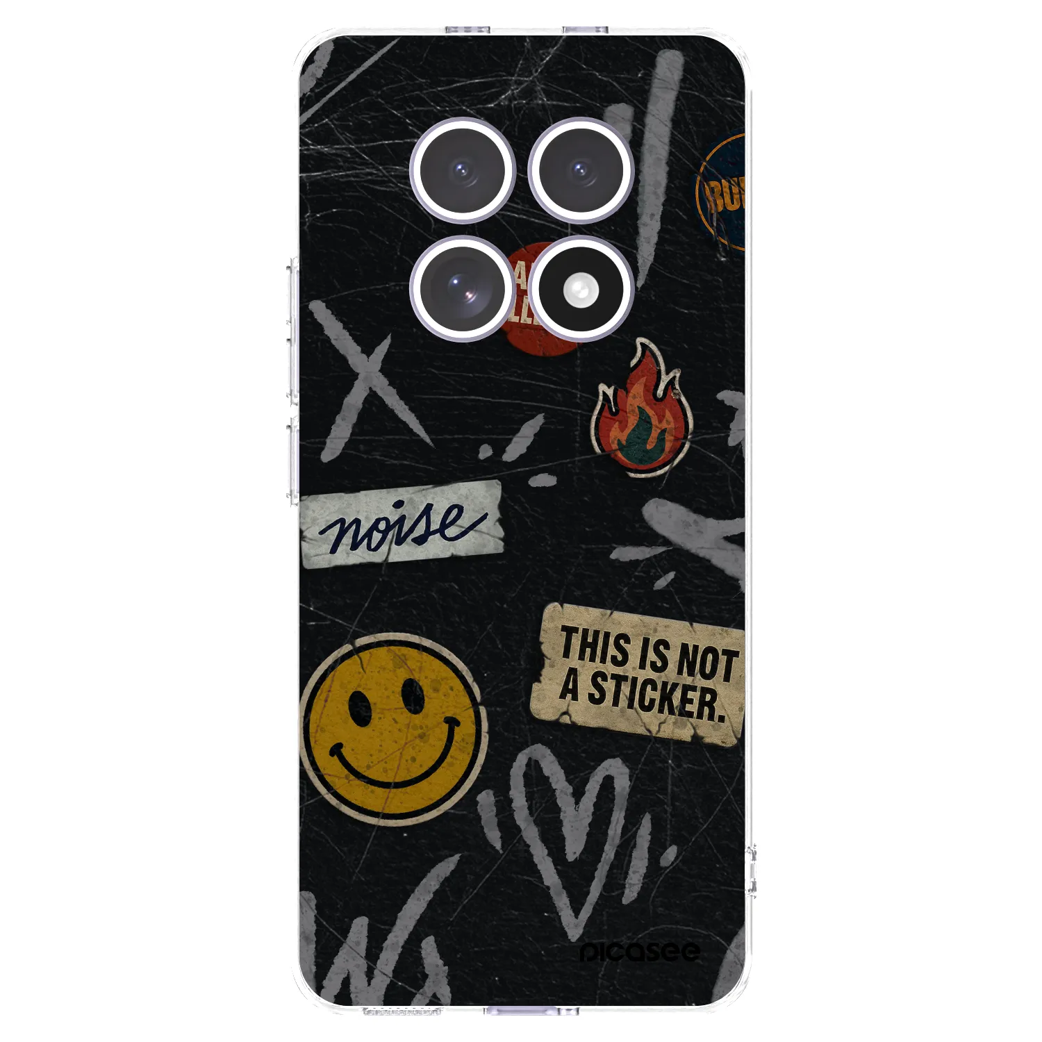 Picasee silikonowe przeźroczyste etui na Xiaomi Redmi Note 15 4G - STICKERS x TAGS