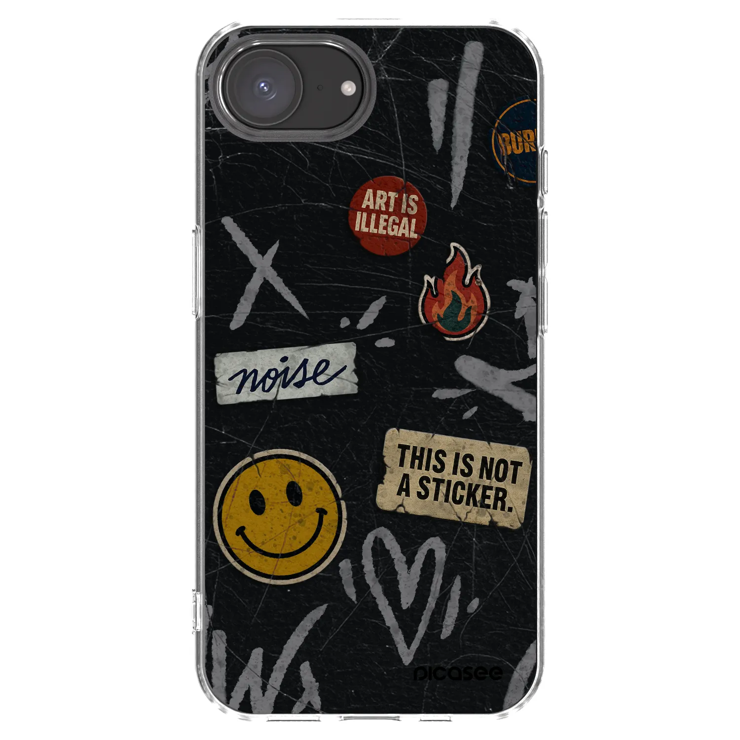 Picasee silikonowe przeźroczyste etui na Apple iPhone 17e - STICKERS x TAGS