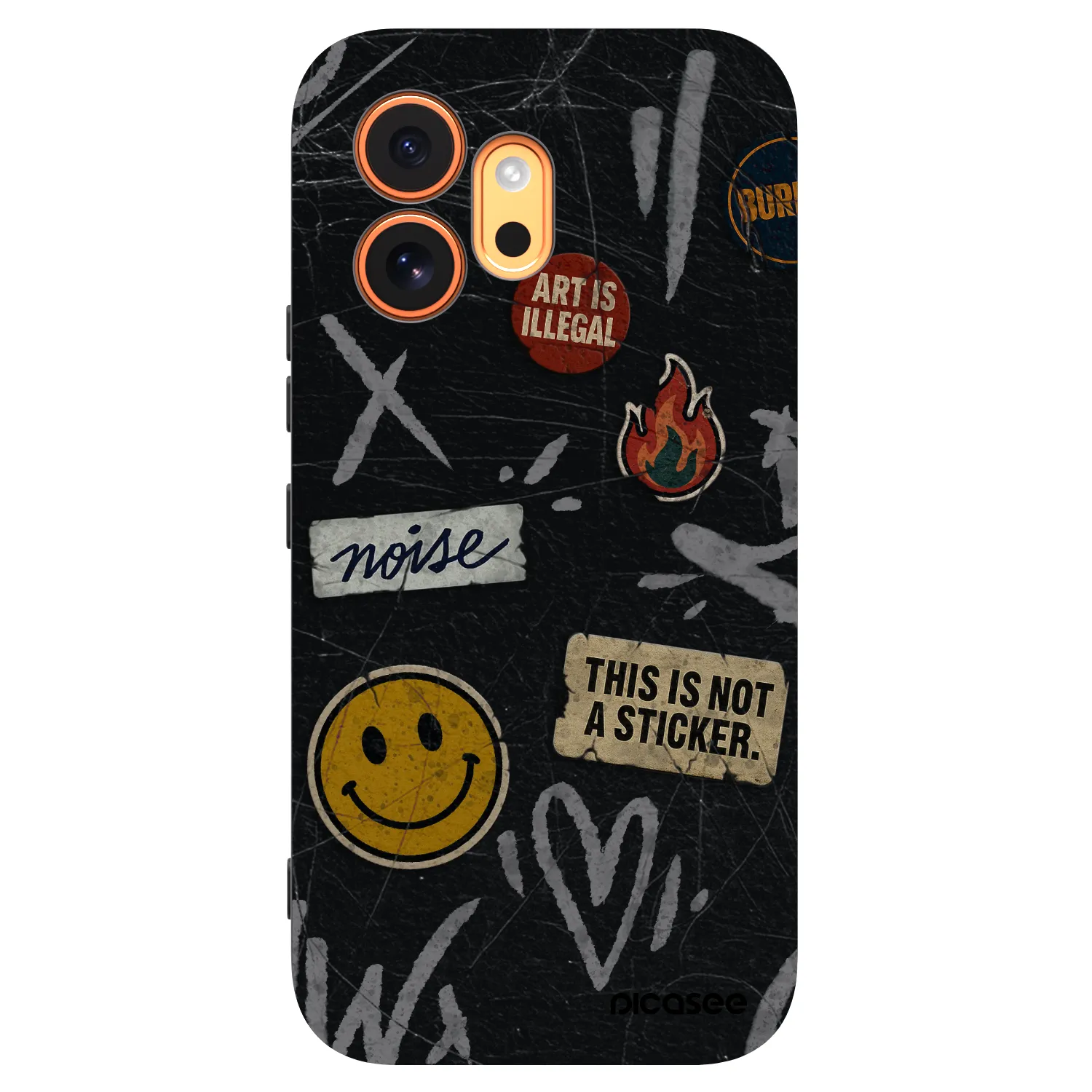 Picasee silikonowe czarne etui na Honor 600 - STICKERS x TAGS