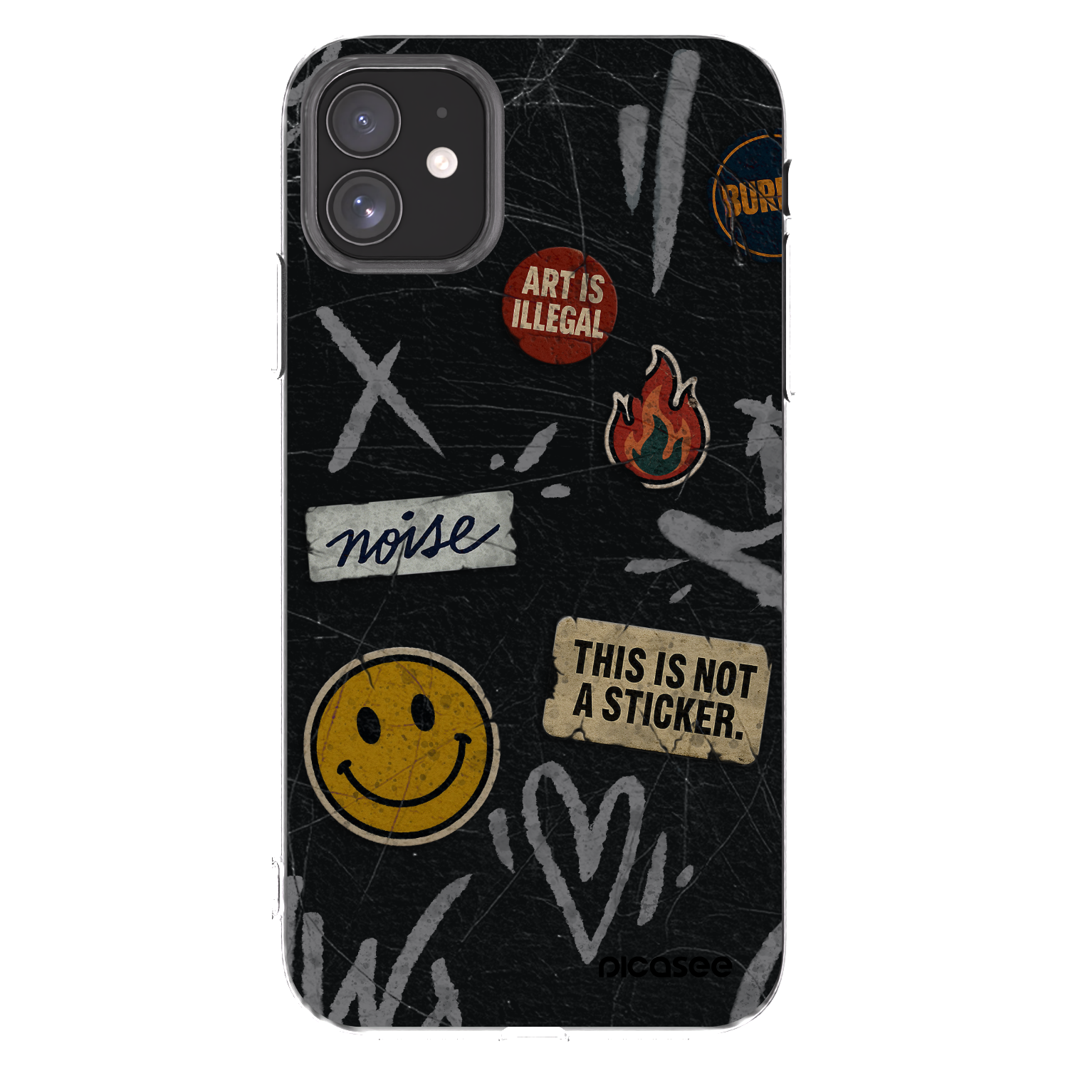Picasee silikonowe przeźroczyste etui na Apple iPhone 11 - STICKERS x TAGS