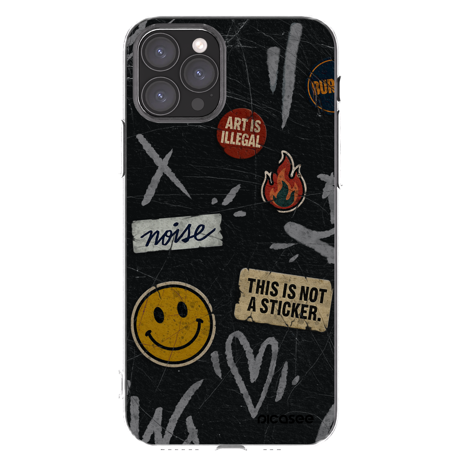 Picasee silikonowe przeźroczyste etui na Apple iPhone 11 Pro - STICKERS x TAGS