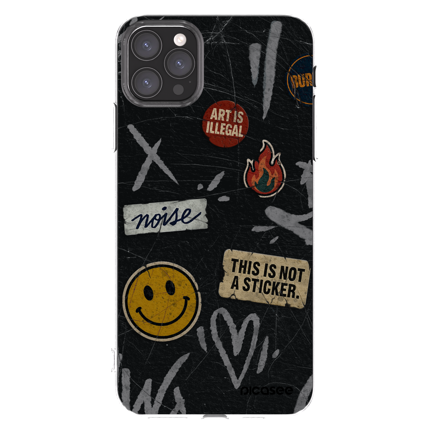 Picasee silikonowe przeźroczyste etui na Apple iPhone 11 Pro Max - STICKERS x TAGS