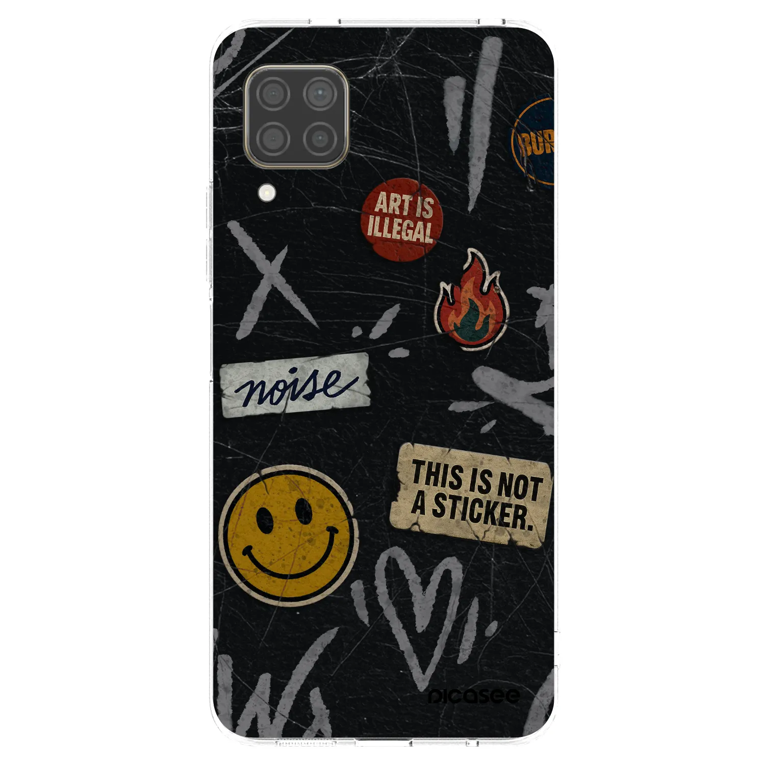 Picasee silikonowe przeźroczyste etui na Huawei P40 Lite - STICKERS x TAGS