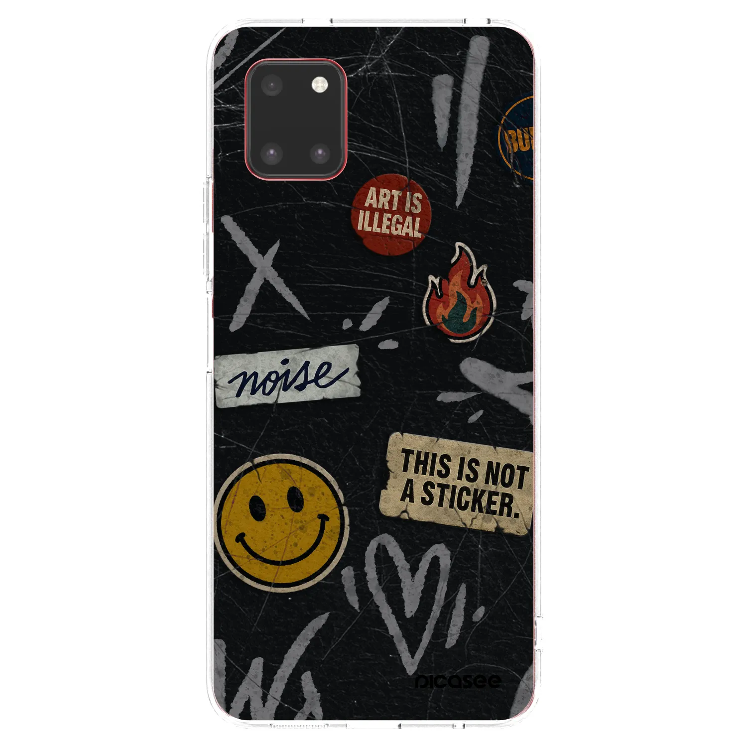 Picasee silikonowe przeźroczyste etui na Samsung Galaxy Note 10 Lite N770F - STICKERS x TAGS