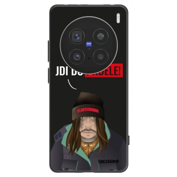 Picasee silikonowe czarne etui na Vivo X200 Pro - Bezďák
