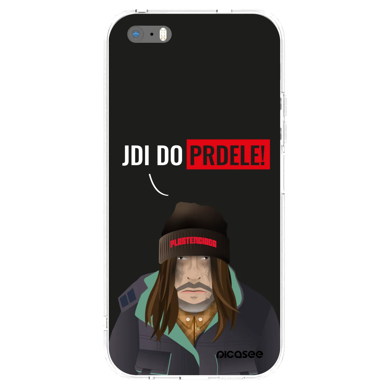 Picasee silikonowe przeźroczyste etui na Apple iPhone 5/5S/SE - Bezďák