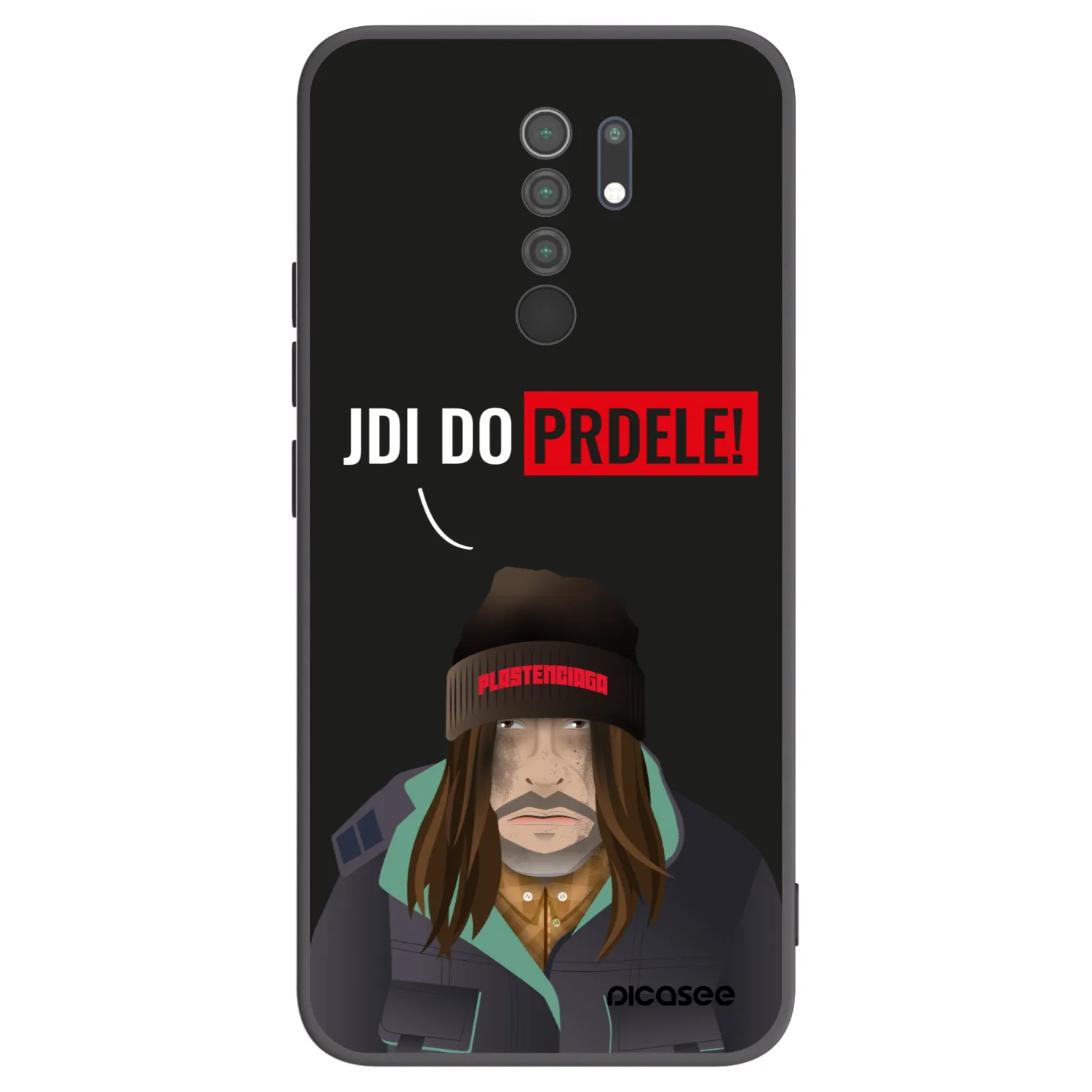 Picasee silikonowe czarne etui na Xiaomi Redmi 9 - Bezďák