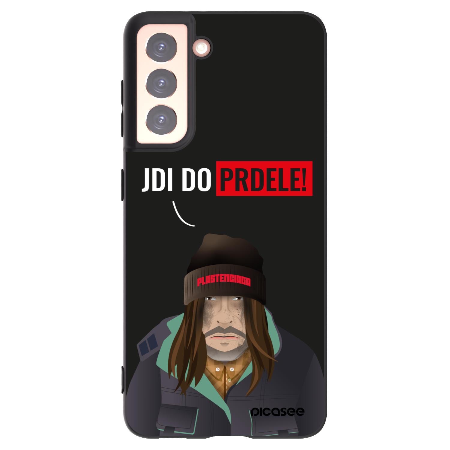 Picasee silikonowe czarne etui na Samsung Galaxy S21 5G G991B - Bezďák