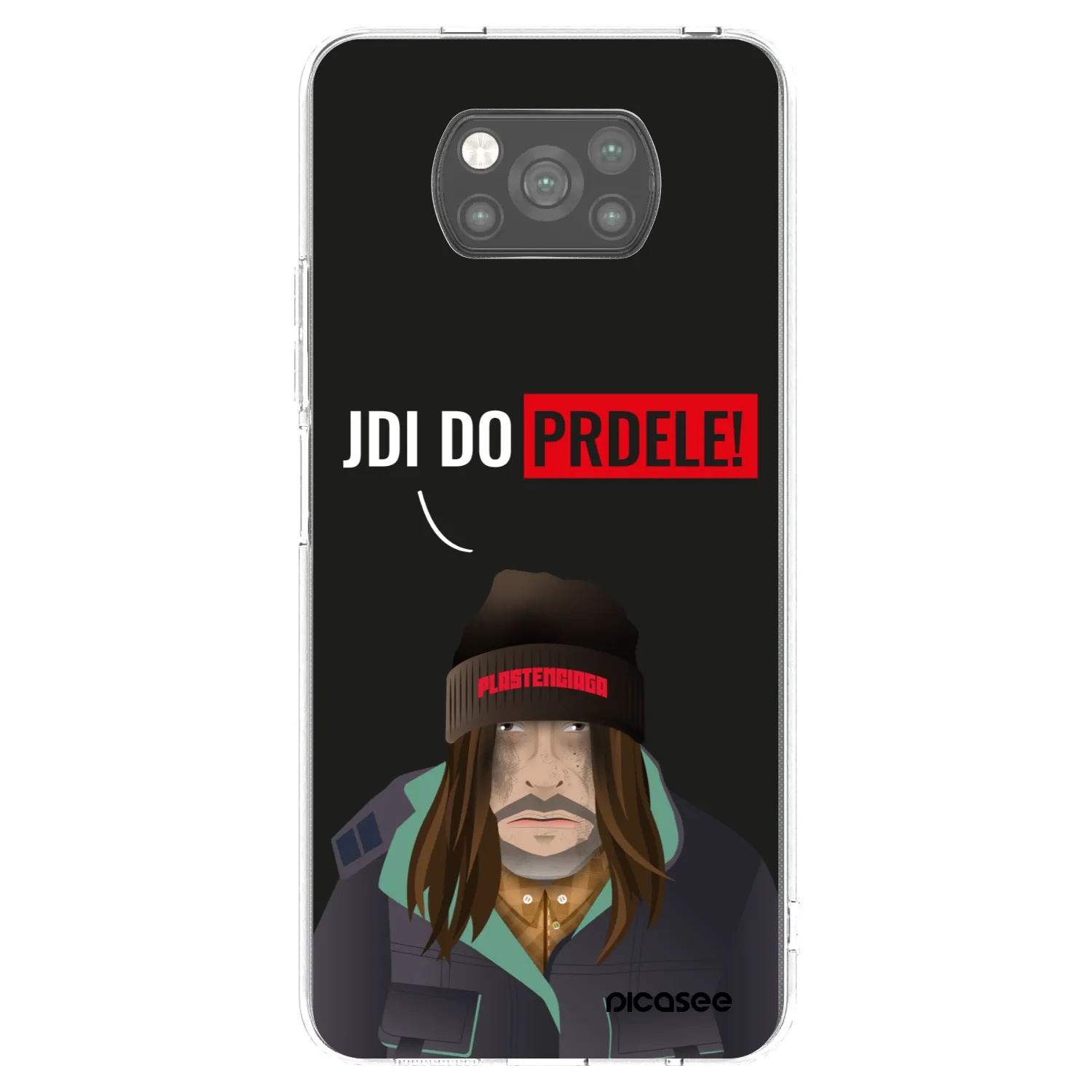 Picasee silikonowe czarne etui na Xiaomi Poco X3 Pro - Bezďák