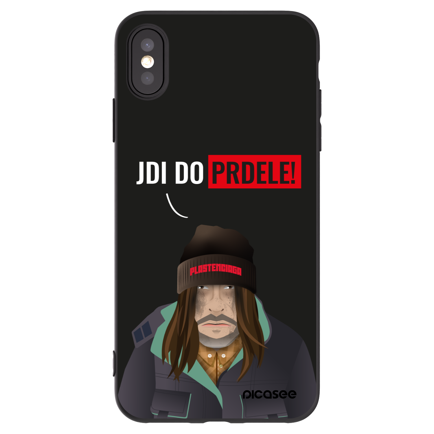 Picasee silikonowe czarne etui na Apple iPhone XS Max - Bezďák