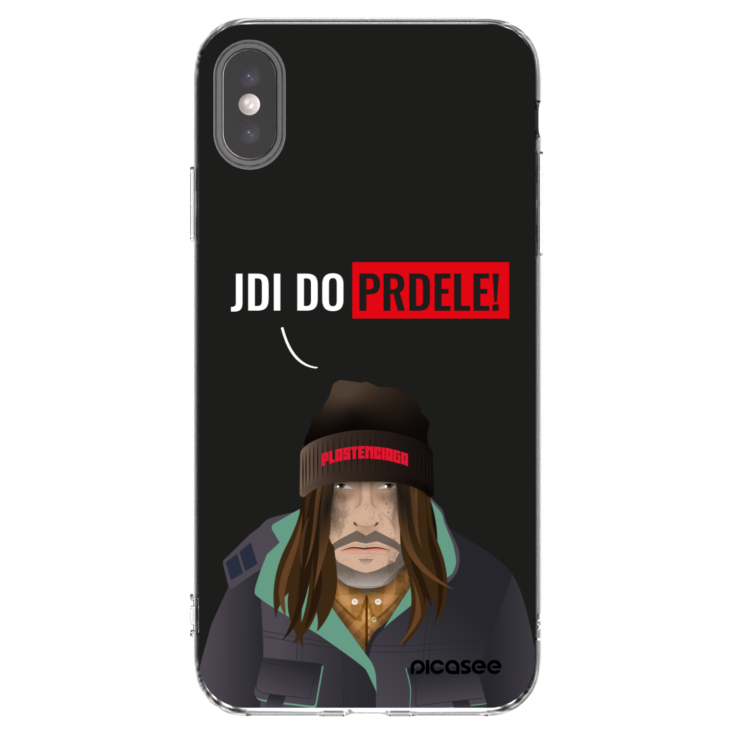 Picasee silikonowe przeźroczyste etui na Apple iPhone XS Max - Bezďák