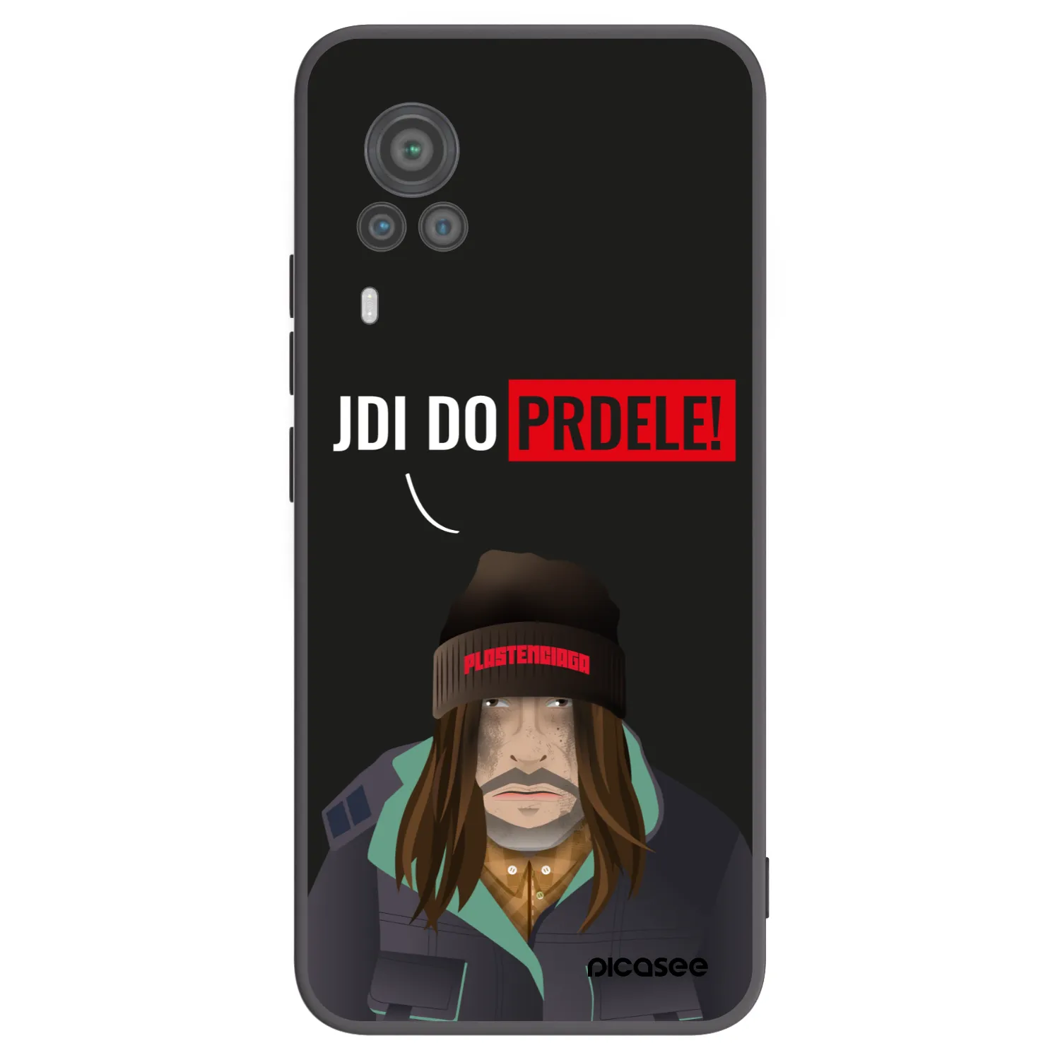 Picasee silikonowe czarne etui na Vivo X60 Pro 5G - Bezďák