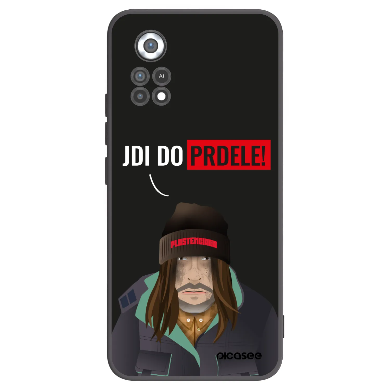 Picasee silikonowe czarne etui na Xiaomi Poco X4 Pro 5G - Bezďák