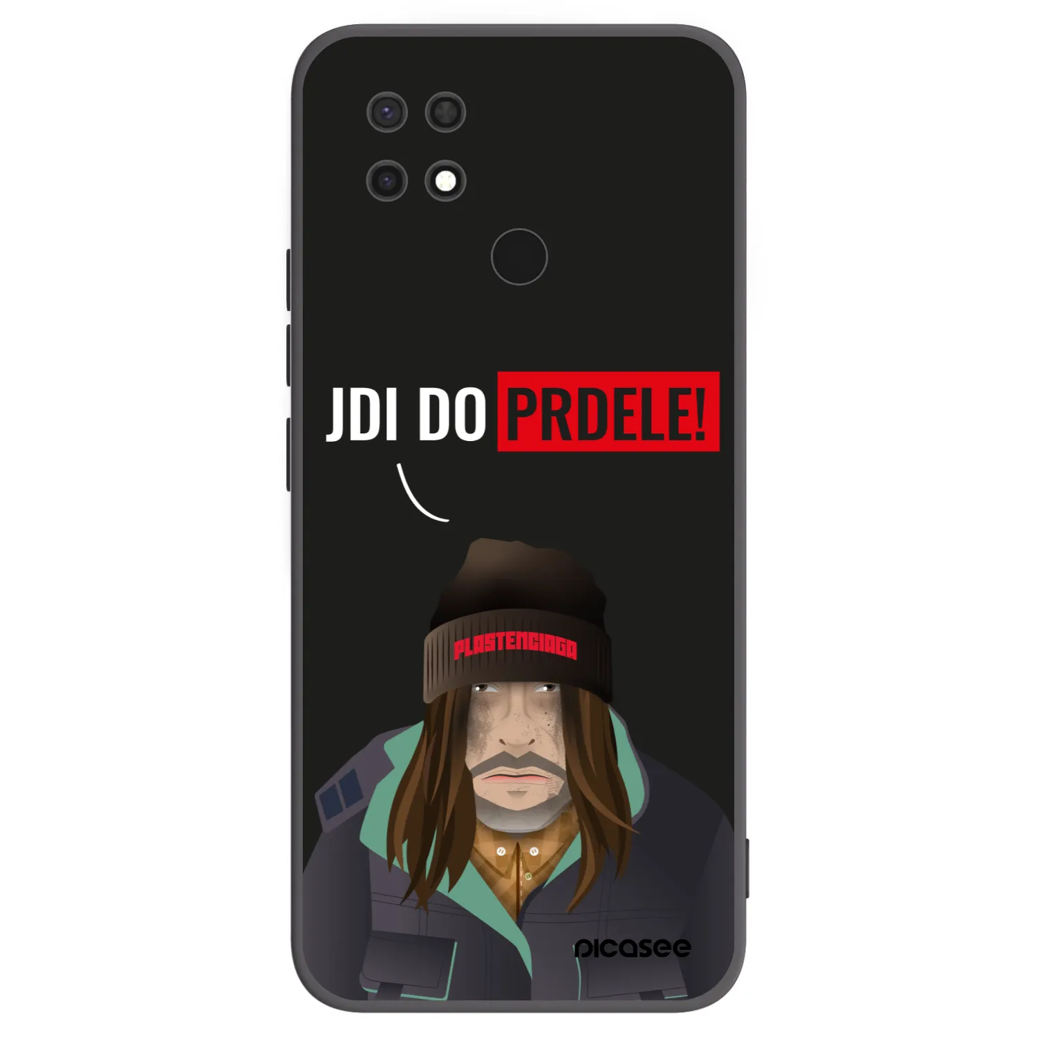 Picasee silikonowe czarne etui na Xiaomi Redmi 10C - Bezďák