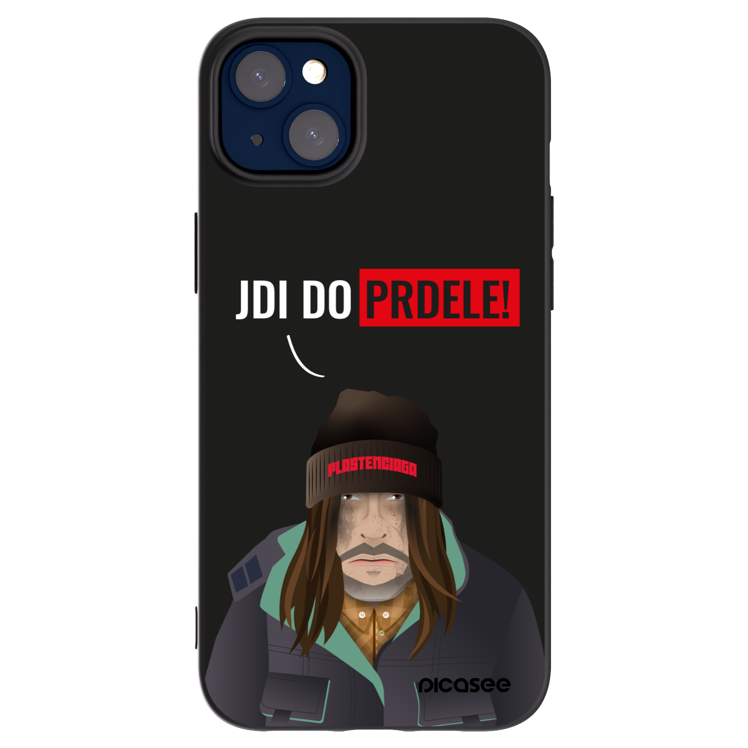 Picasee silikonowe czarne etui na Apple iPhone 14 Plus - Bezďák