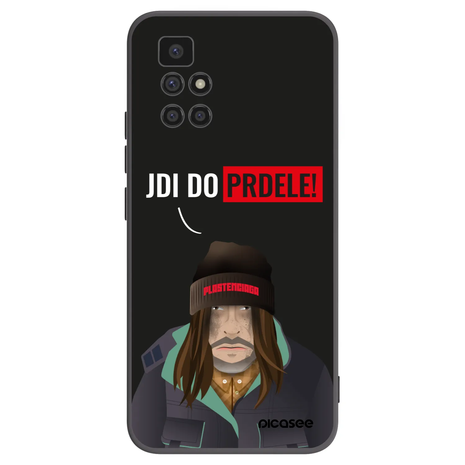 Picasee silikonowe czarne etui na Xiaomi Redmi 10 (2022) - Bezďák