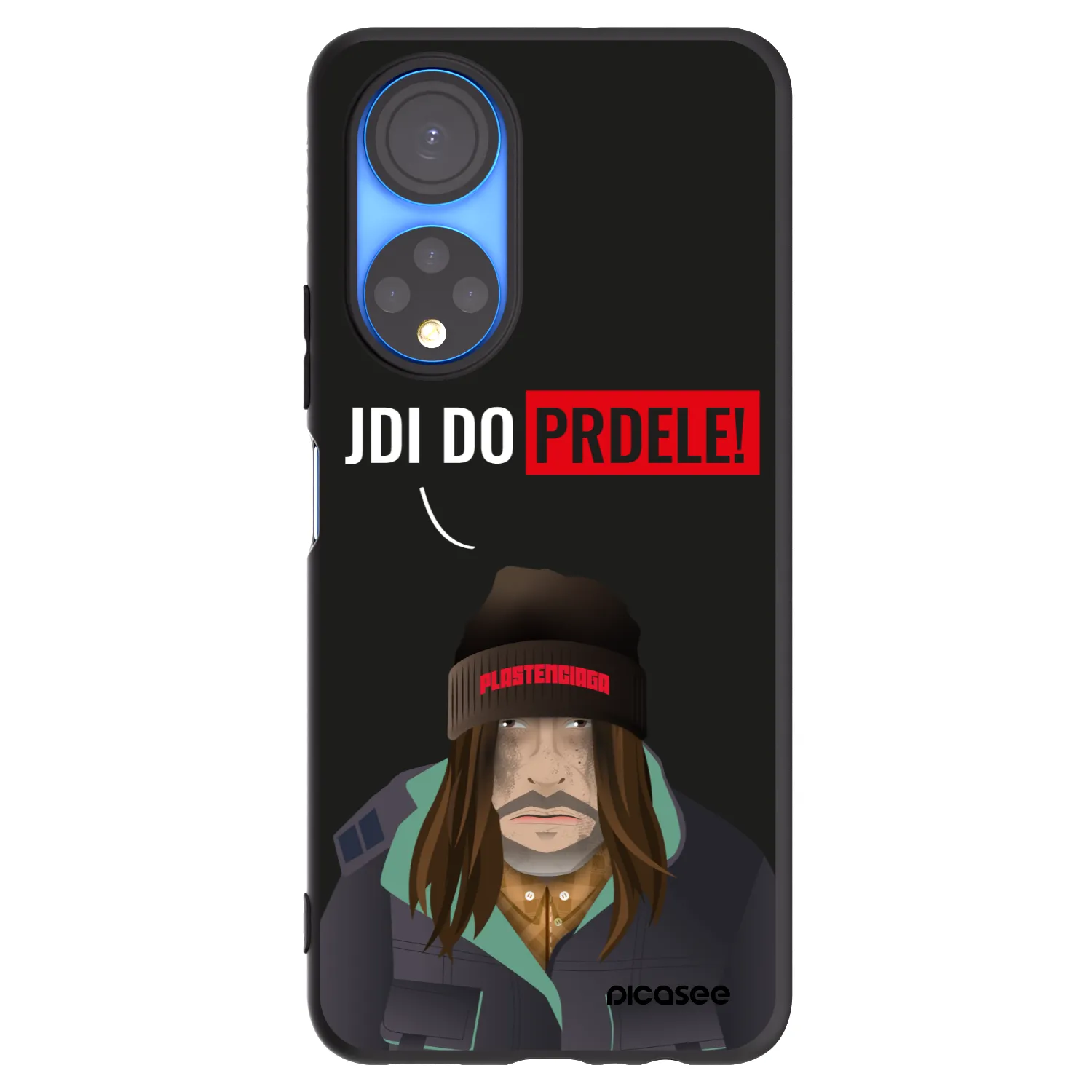 Picasee silikonowe czarne etui na Honor X7 - Bezďák