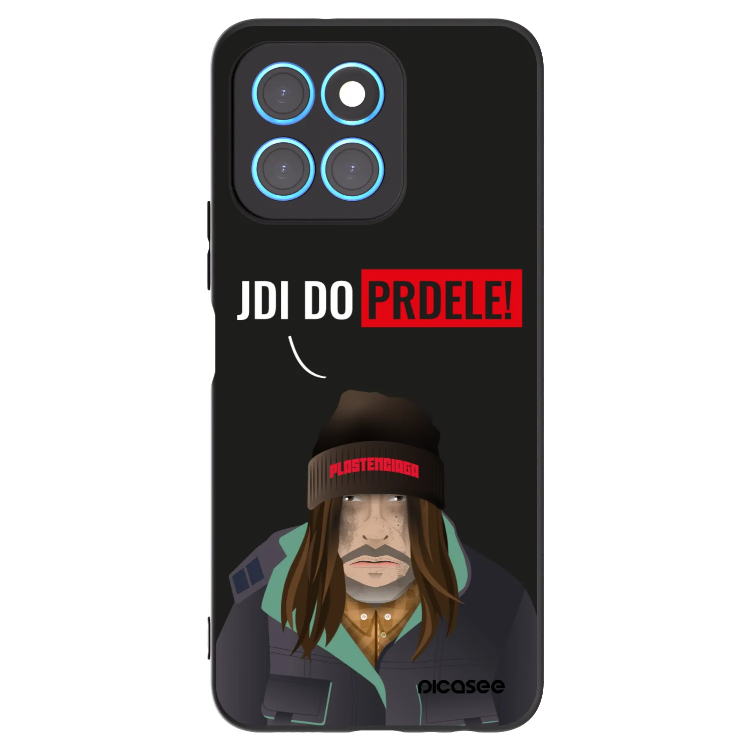 Picasee silikonowe czarne etui na Honor X8 5G - Bezďák