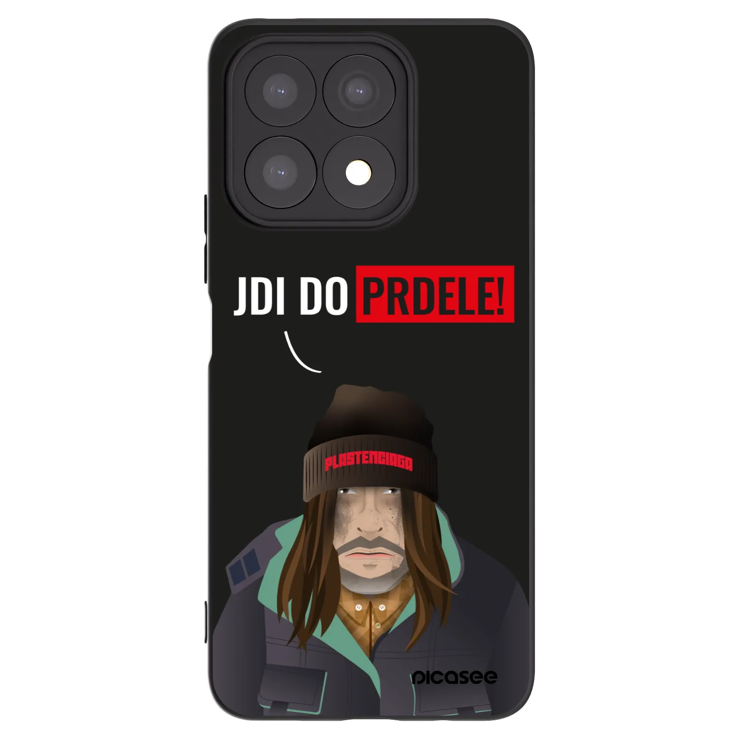Picasee silikonowe czarne etui na Honor X8a - Bezďák