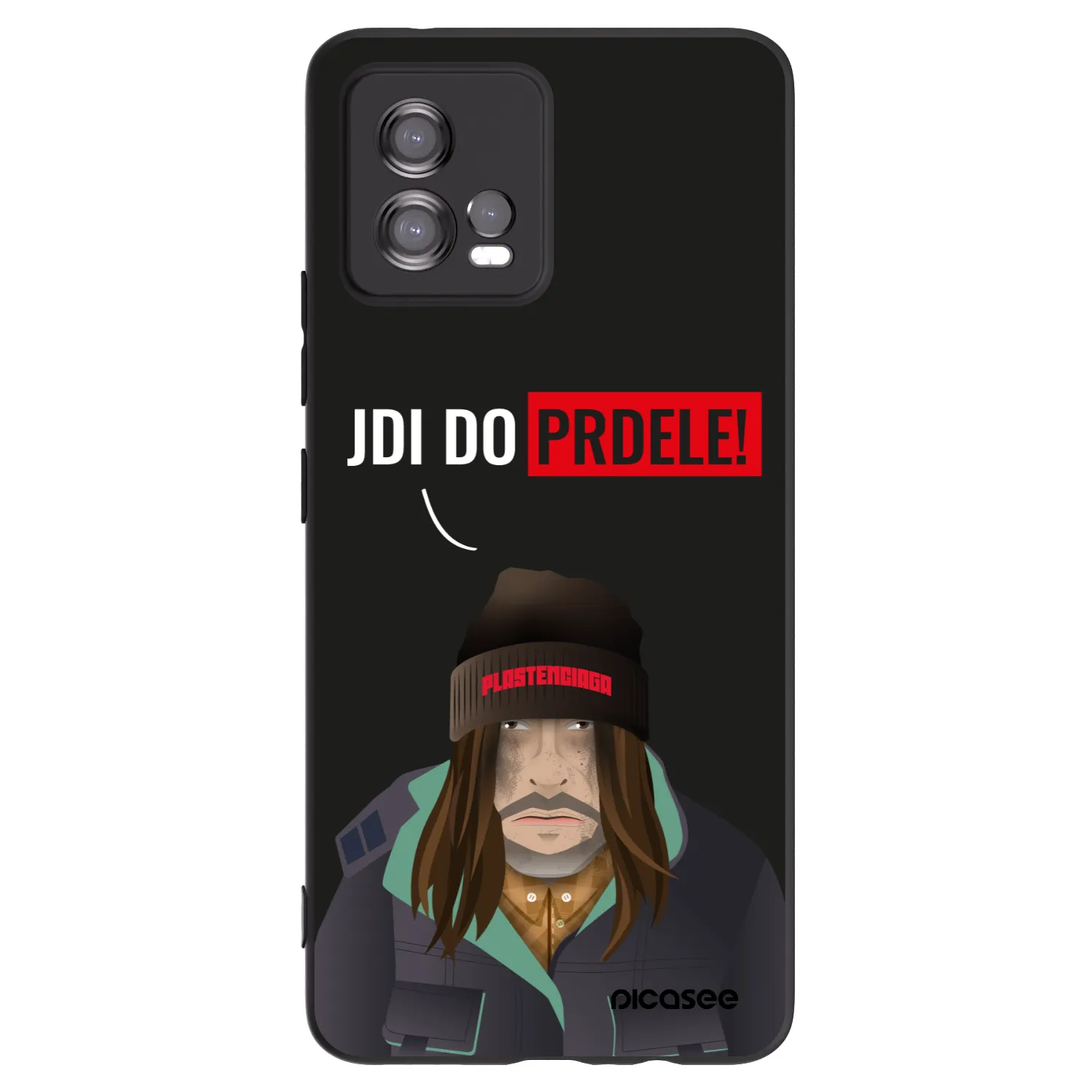 Picasee silikonowe czarne etui na Motorola Moto G72 - Bezďák