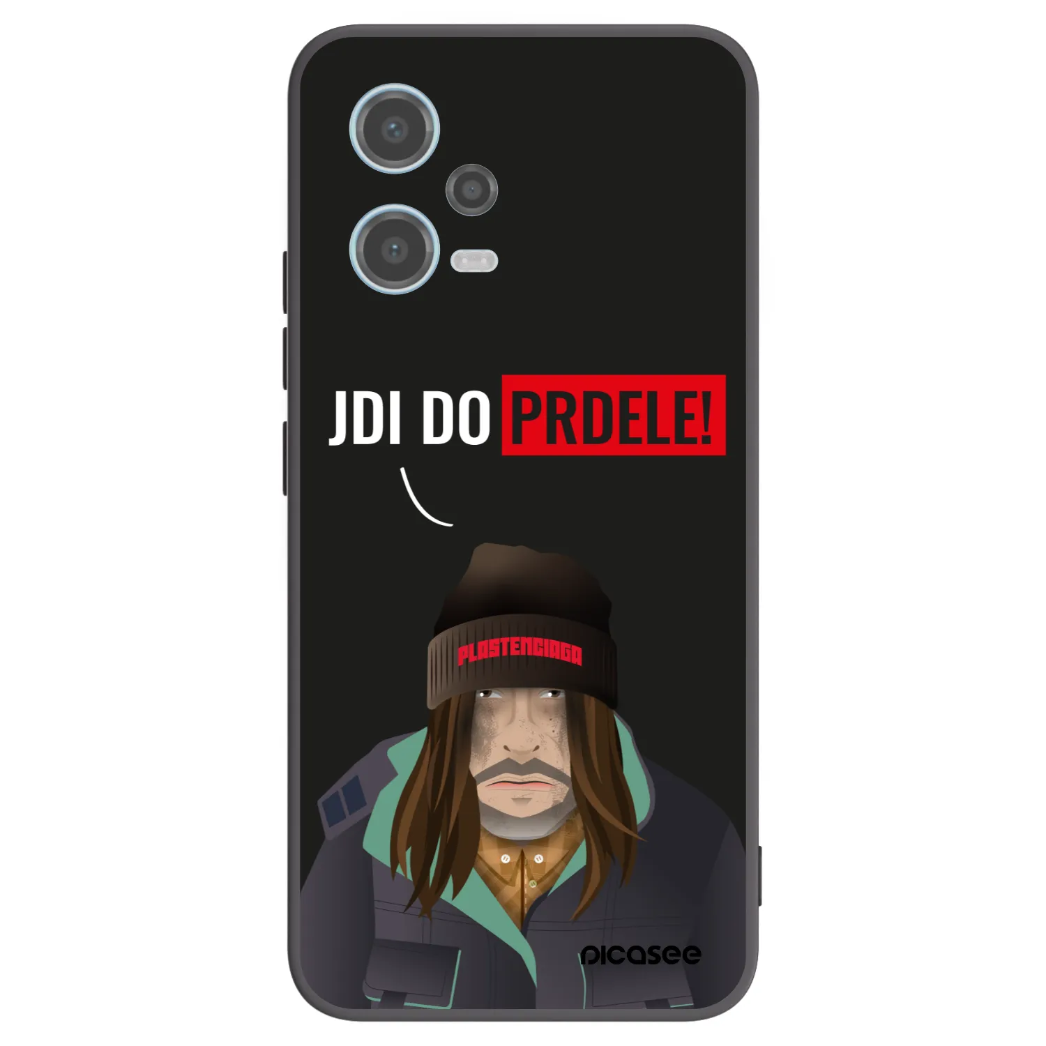 Picasee silikonowe czarne etui na Xiaomi Redmi Note 12 5G - Bezďák
