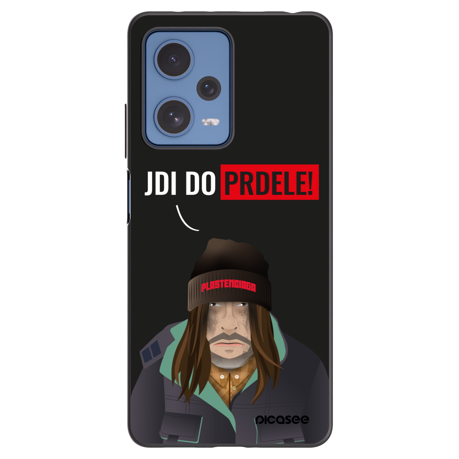 Picasee silikonowe czarne etui na Xiaomi Redmi Note 12 Pro 5G - Bezďák