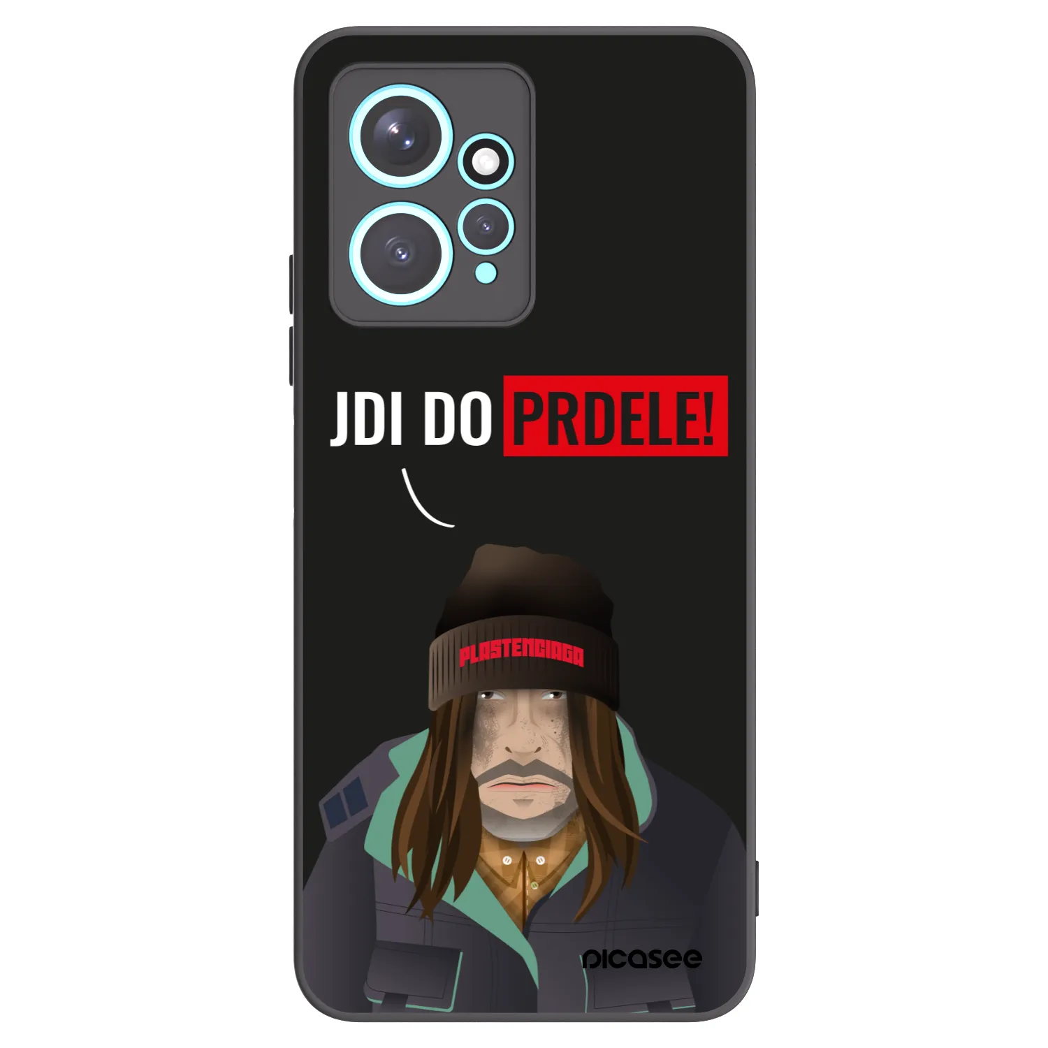 Picasee silikonowe czarne etui na Xiaomi Redmi Note 12 4G - Bezďák