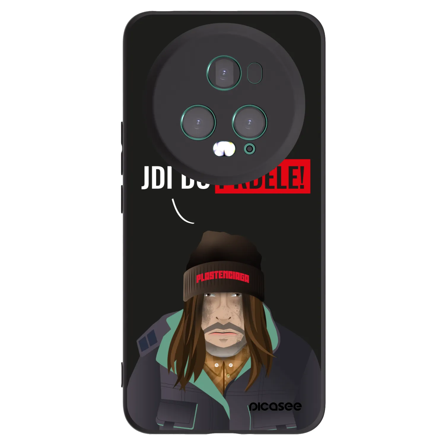 Picasee silikonowe czarne etui na Honor Magic5 Pro - Bezďák