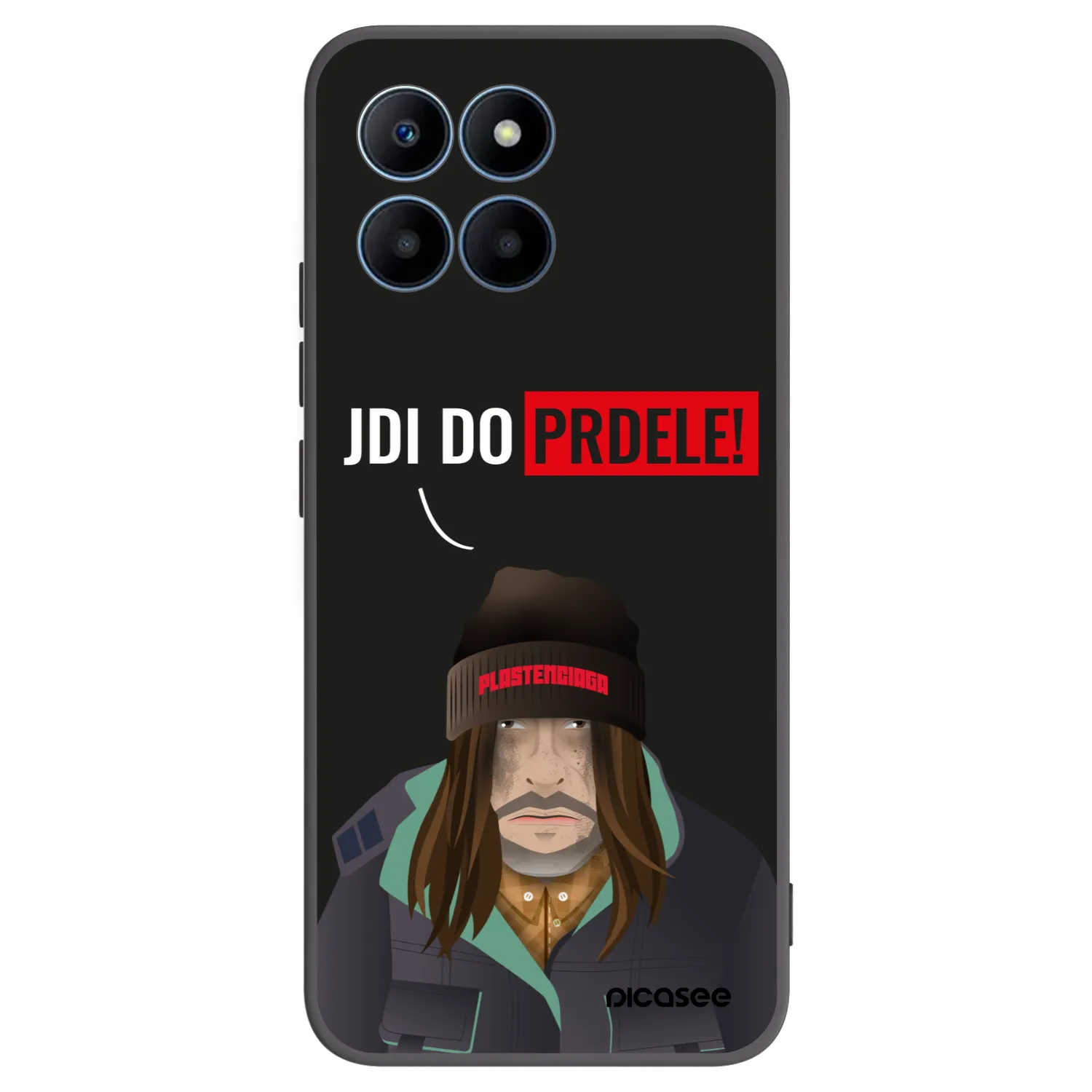 Picasee silikonowe czarne etui na Honor 70 Lite - Bezďák