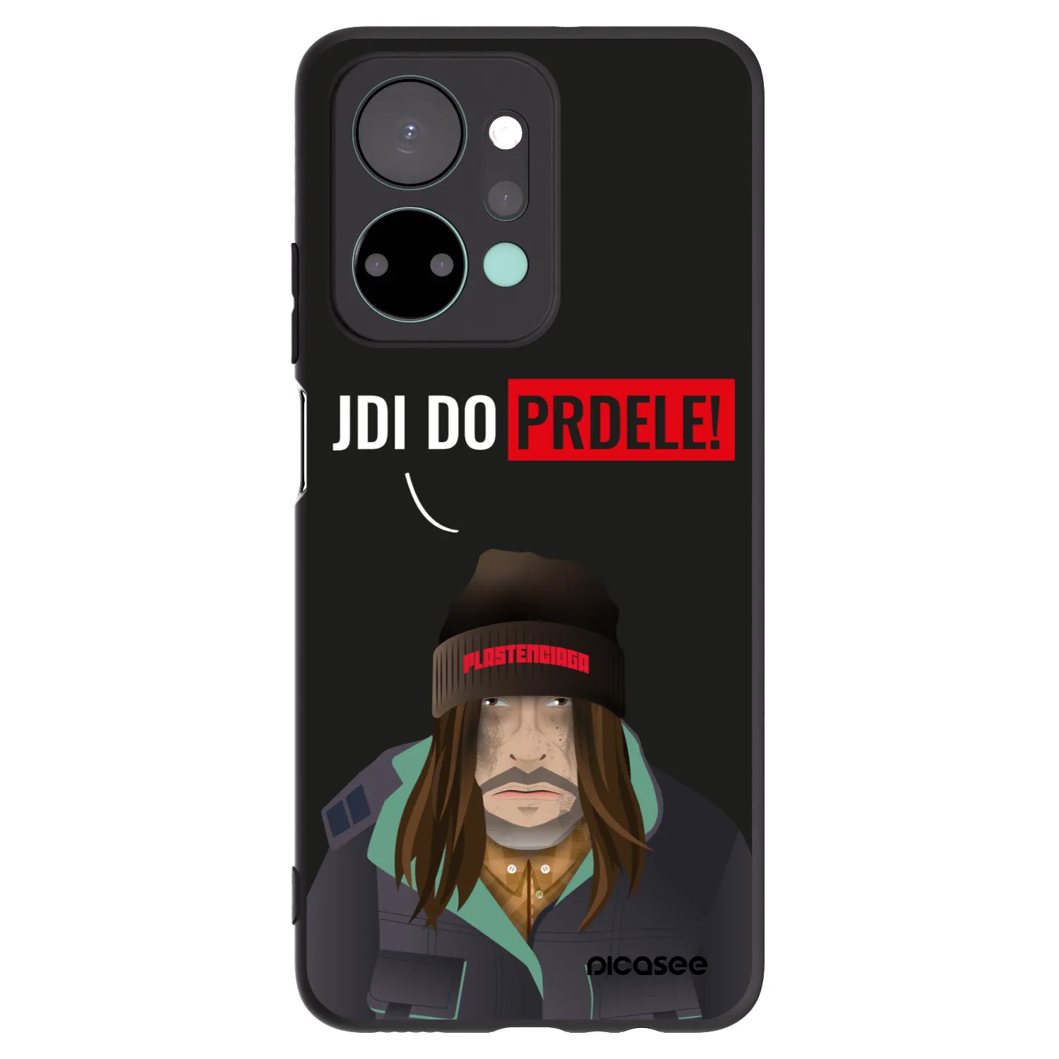Picasee silikonowe czarne etui na Honor X7a - Bezďák