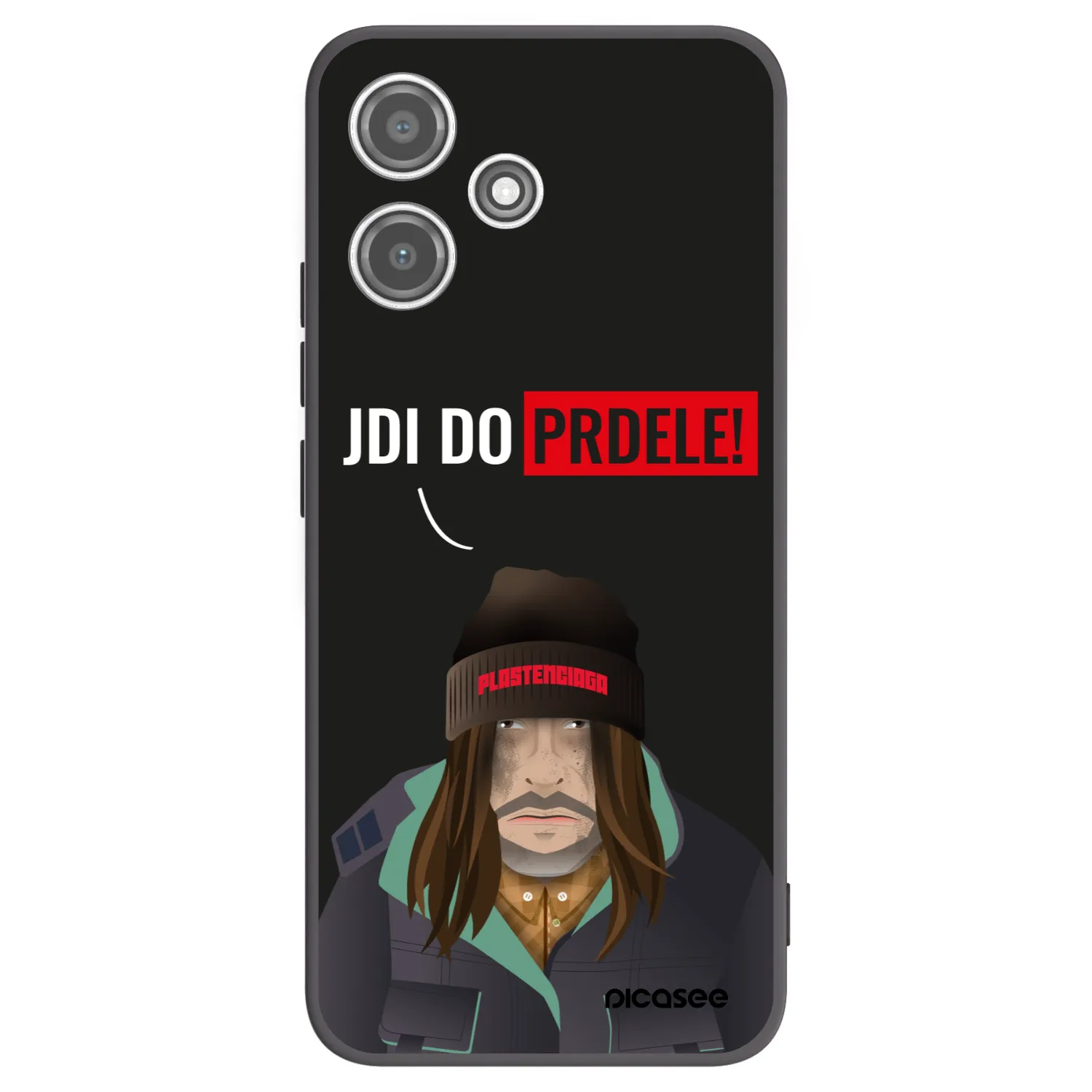 Picasee silikonowe czarne etui na Xiaomi Redmi 12 5G - Bezďák