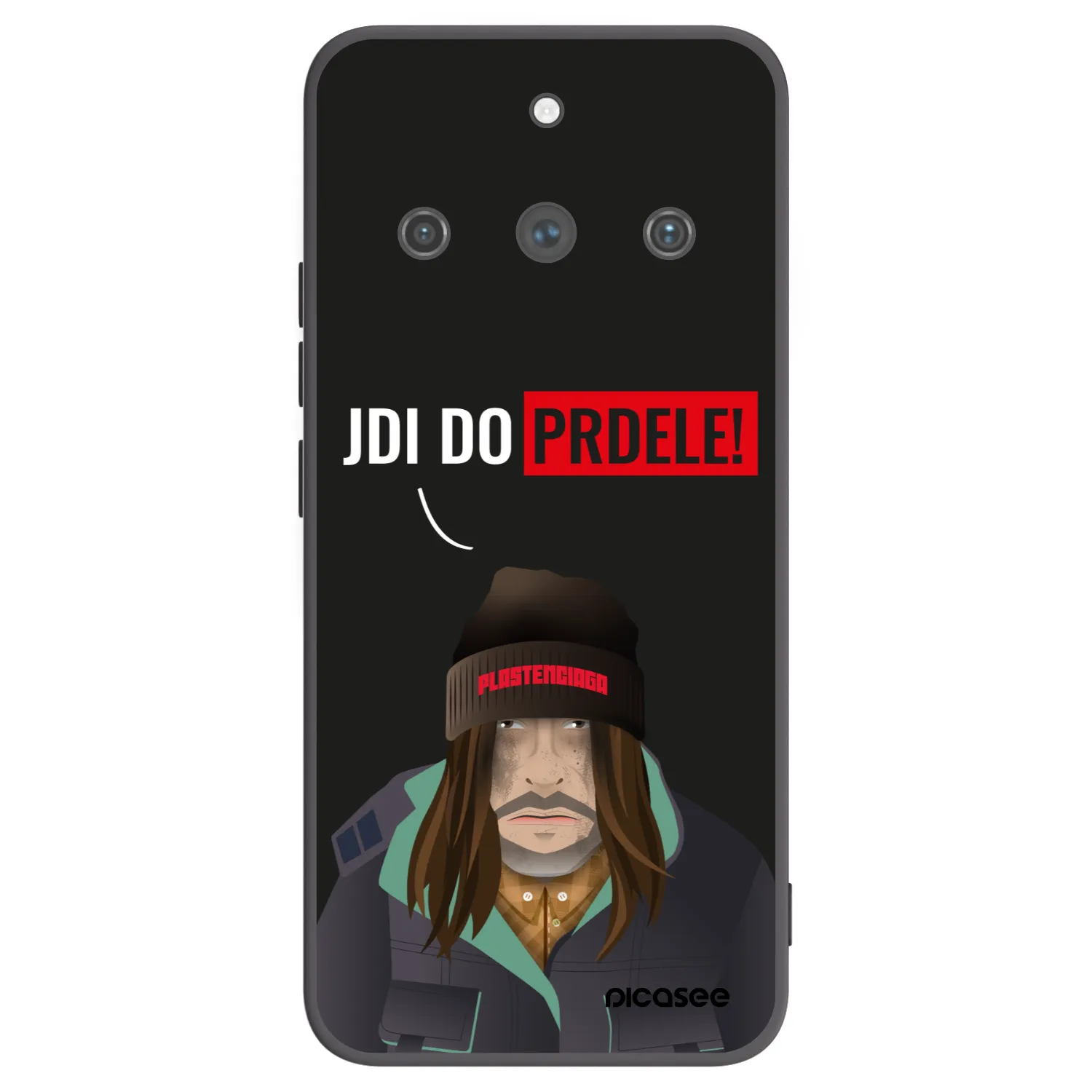 Picasee silikonowe czarne etui na Realme 11 Pro+ - Bezďák