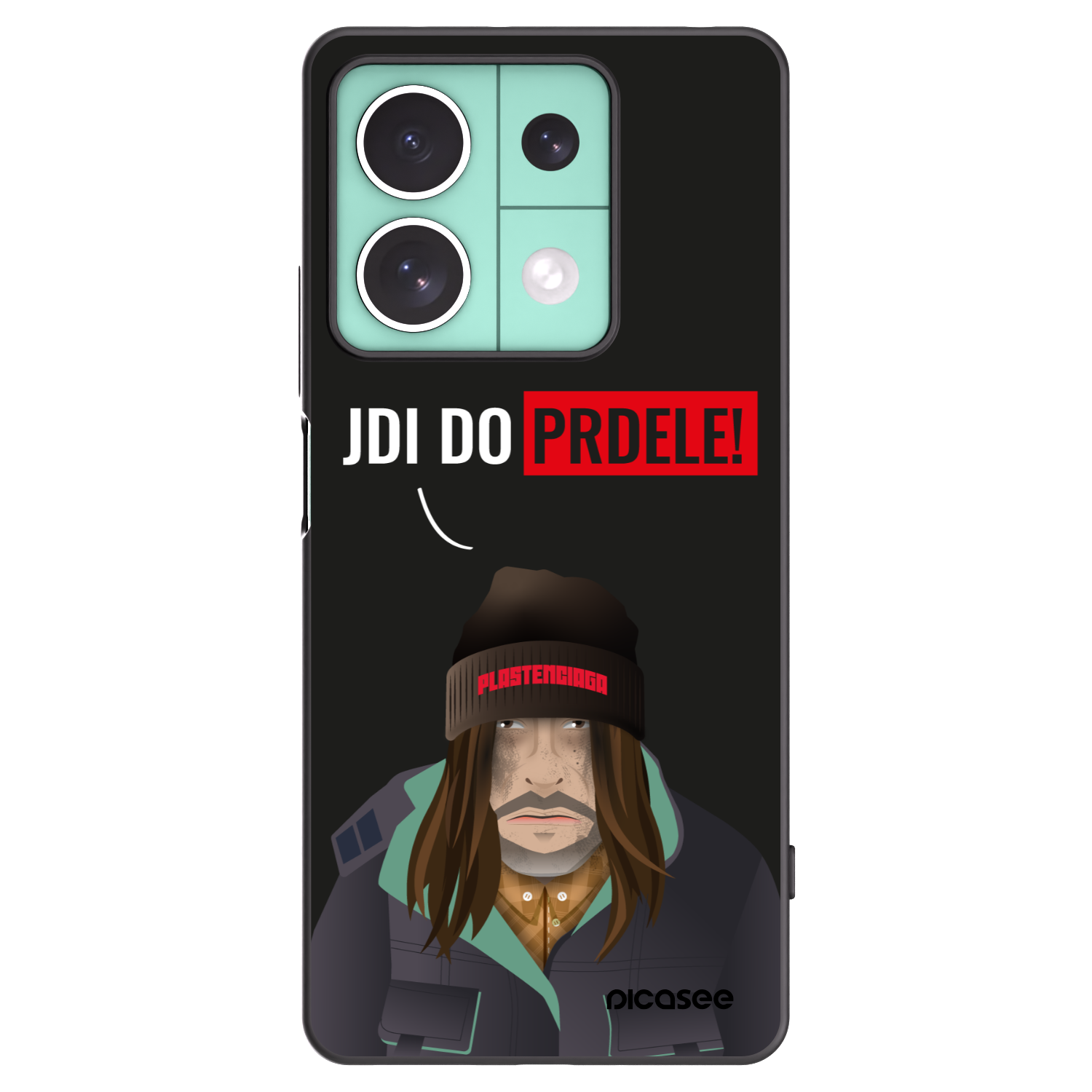 Picasee silikonowe czarne etui na Xiaomi Redmi Note 13 5G - Bezďák