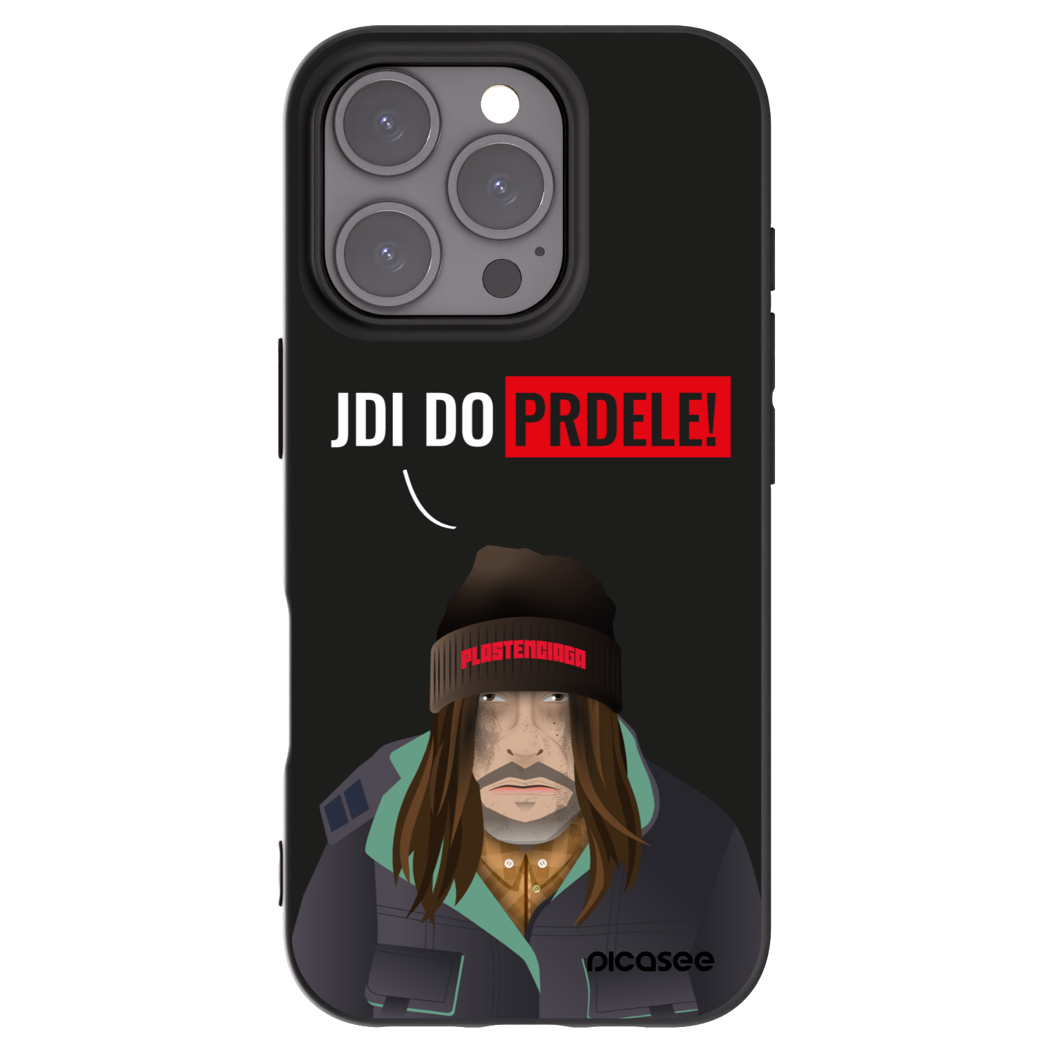 Picasee silikonowe czarne etui na Apple iPhone 16 Pro - Bezďák