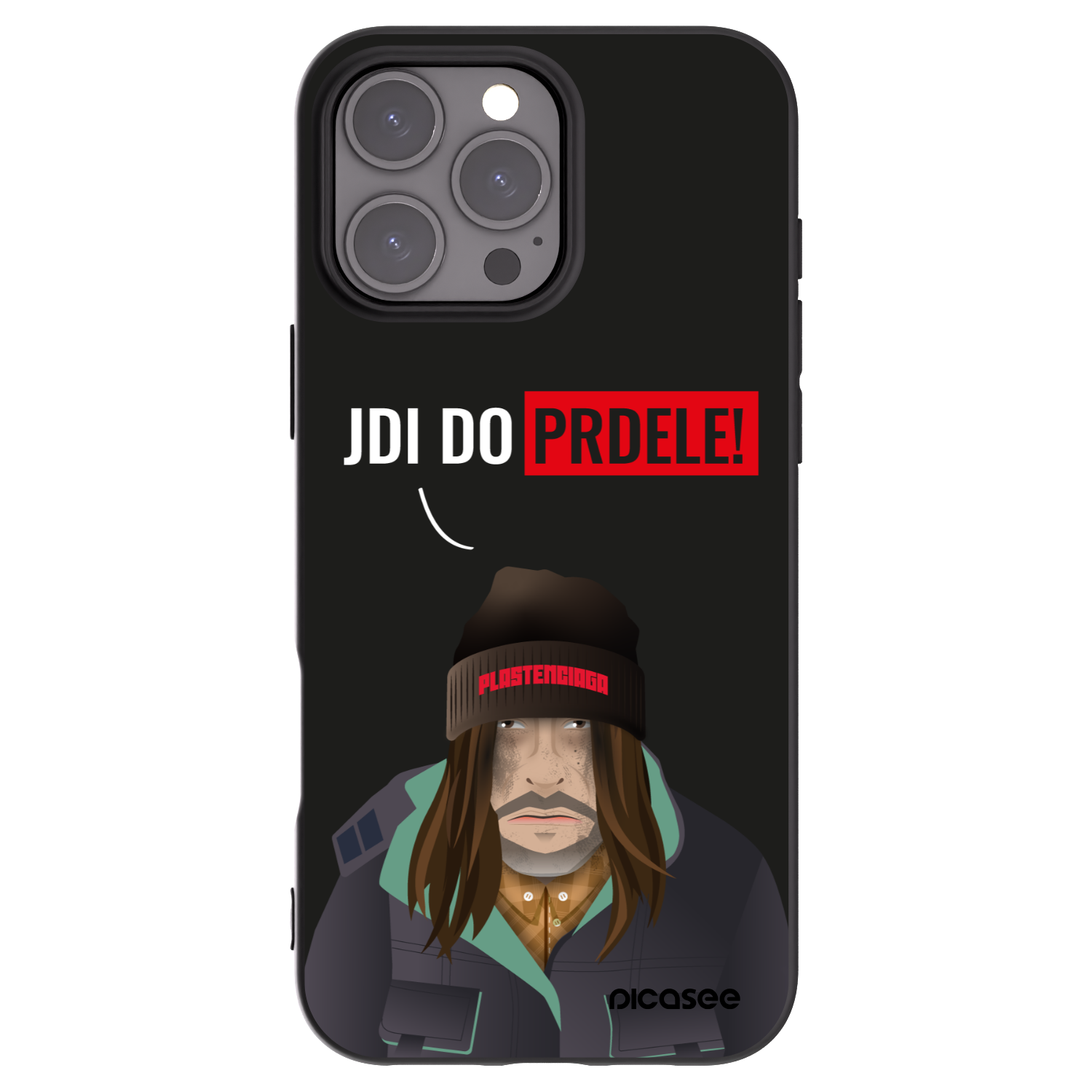 Picasee silikonowe czarne etui na Apple iPhone 16 Pro Max - Bezďák