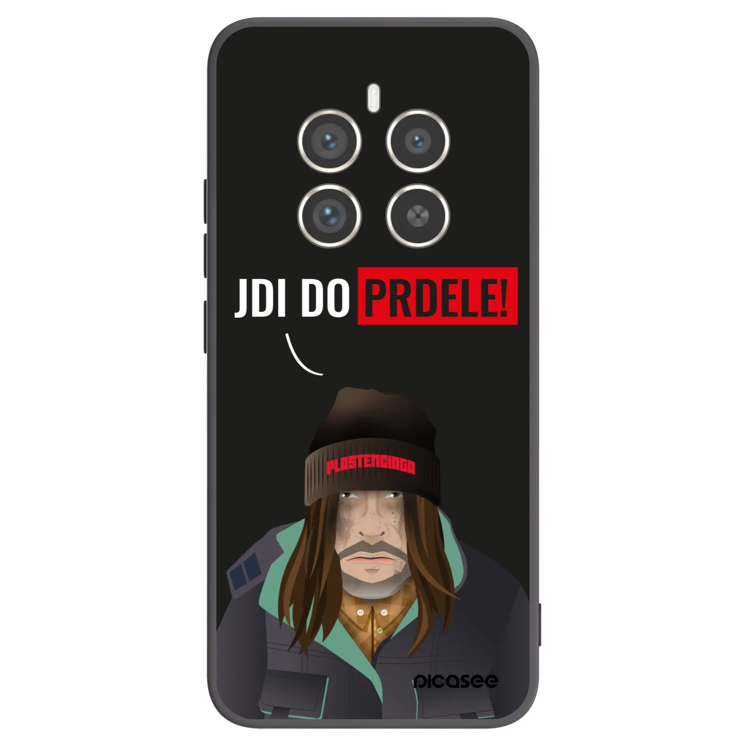 Picasee silikonowe czarne etui na Realme 12 Pro 5G - Bezďák