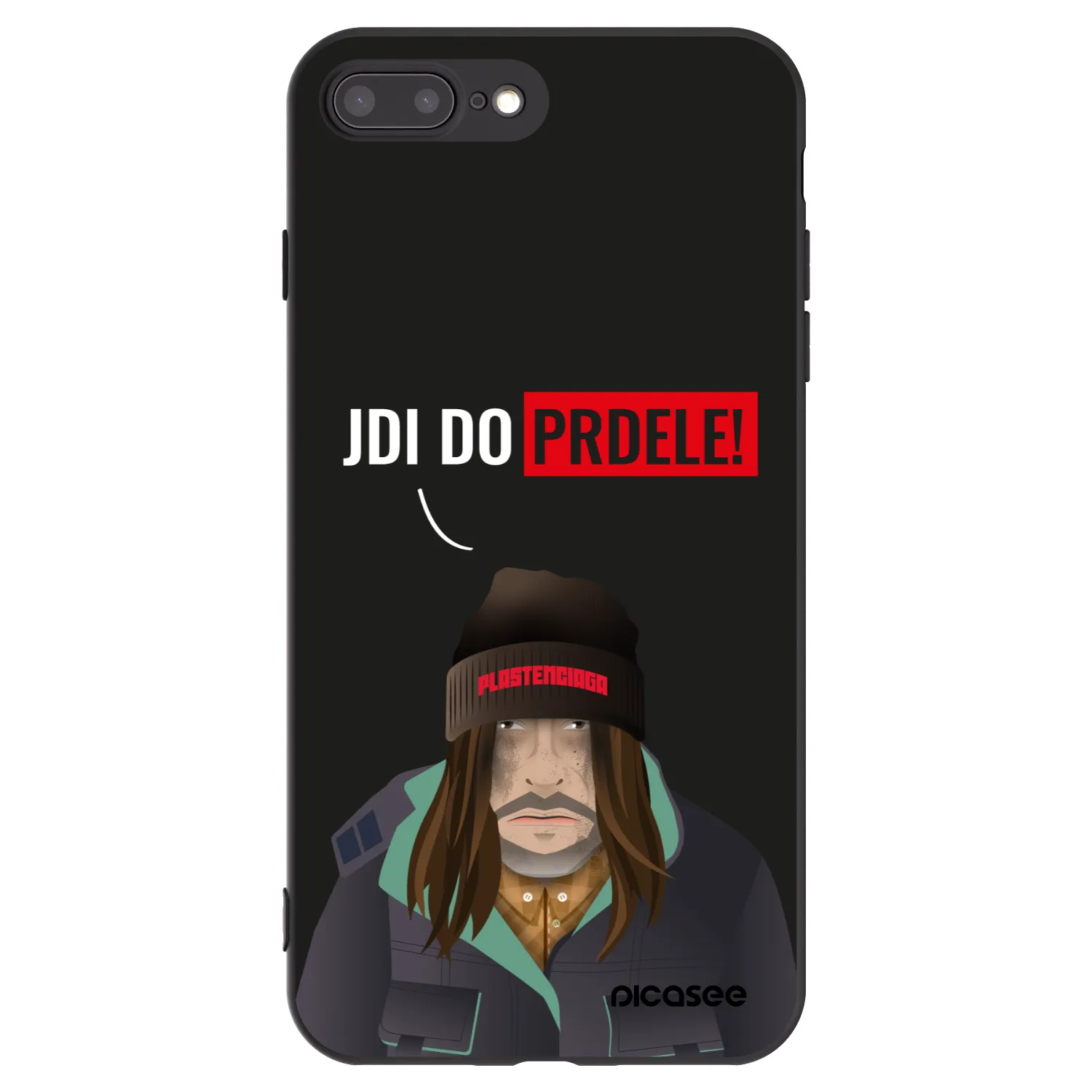 Picasee silikonowe czarne etui na Apple iPhone 8 Plus - Bezďák