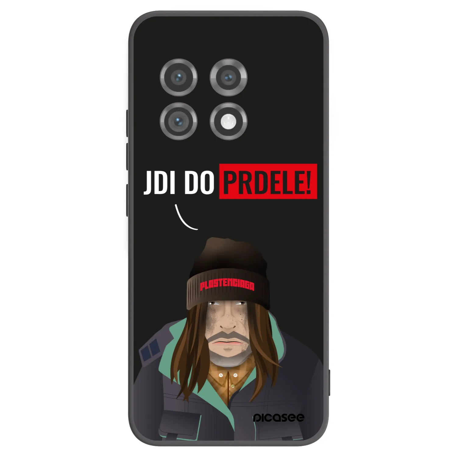 Picasee silikonowe czarne etui na OnePlus 11 5G - Bezďák