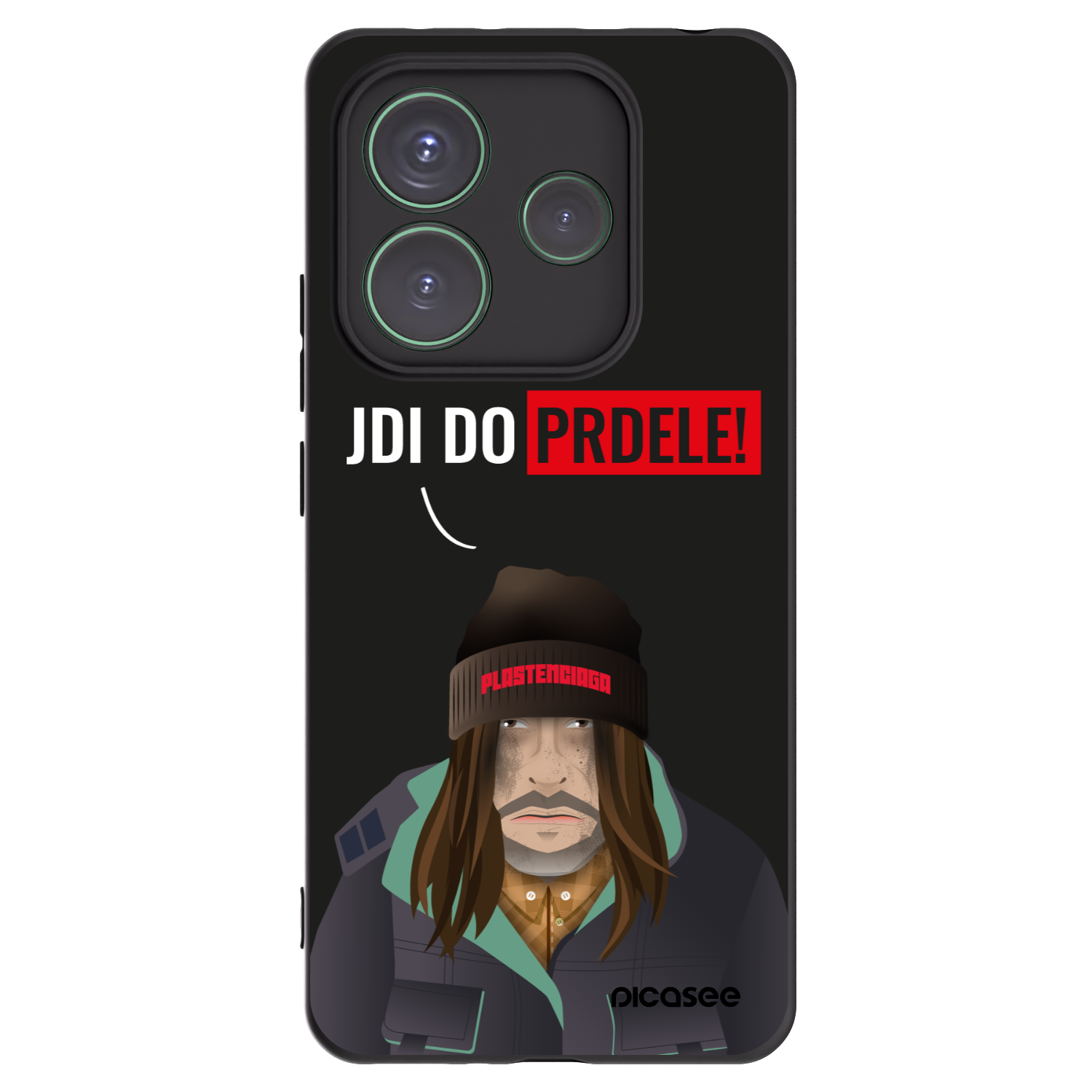 Picasee silikonowe czarne etui na Xiaomi Redmi Note 14 5G - Bezďák