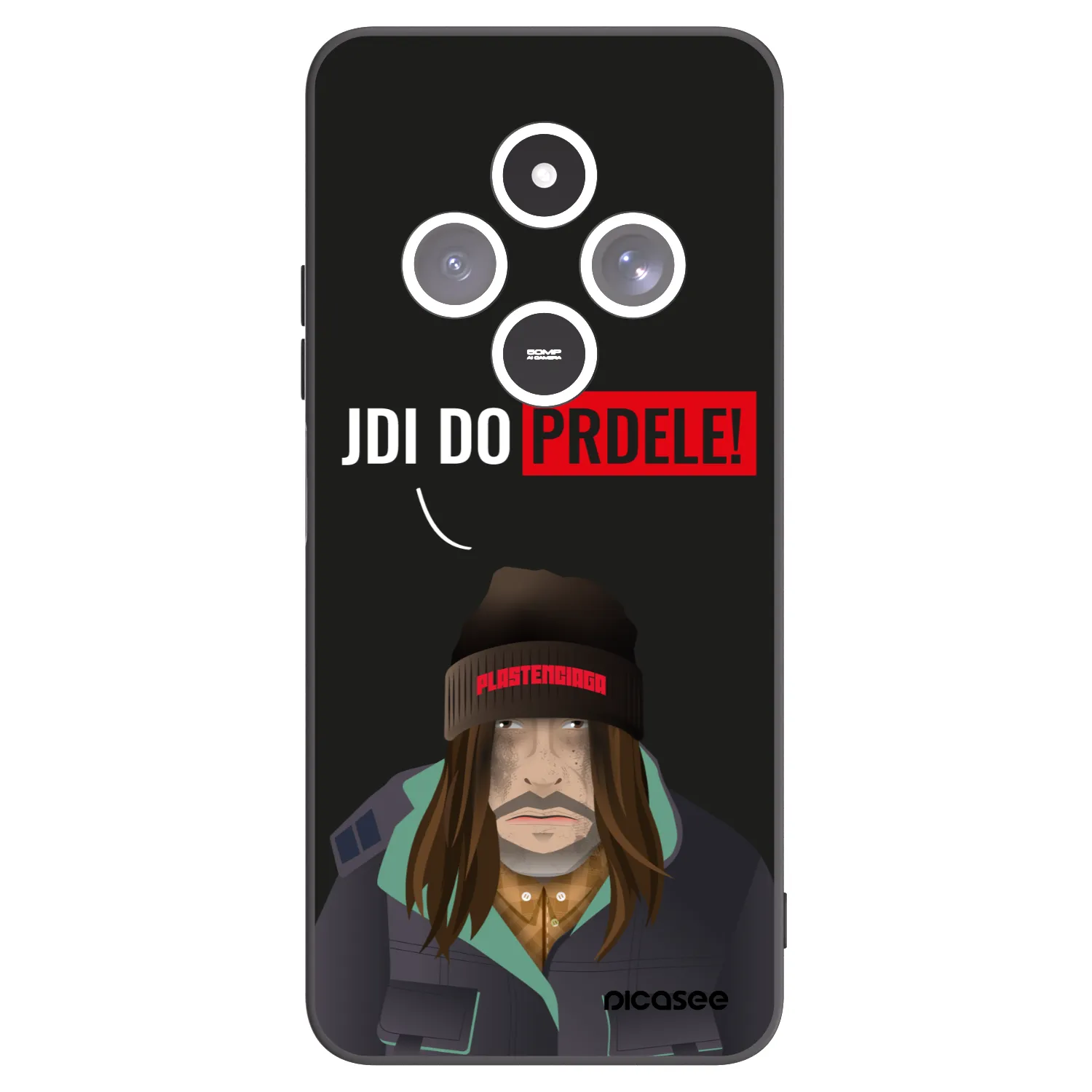 Picasee silikonowe czarne etui na Xiaomi Redmi 14C - Bezďák