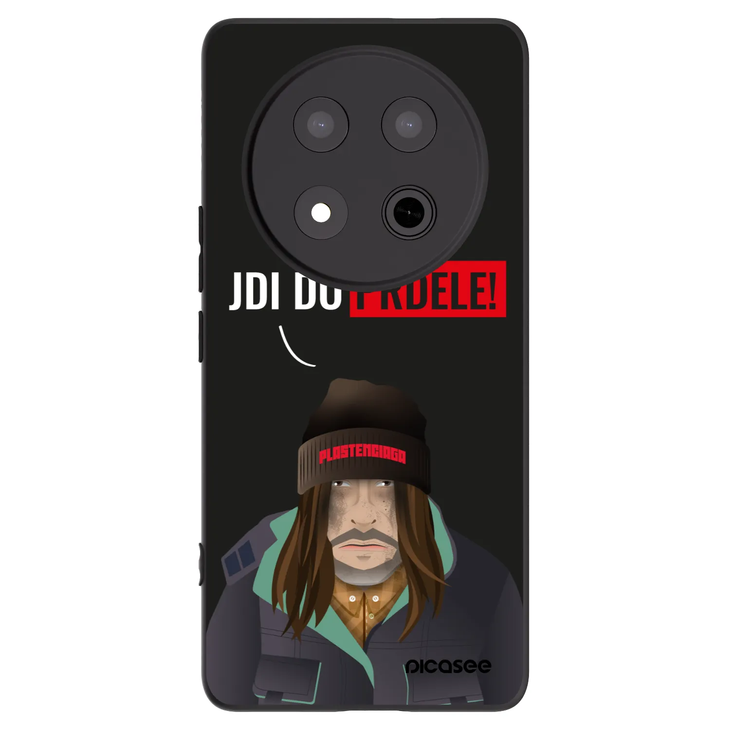 Picasee silikonowe czarne etui na Honor Magic7 Lite 5G - Bezďák