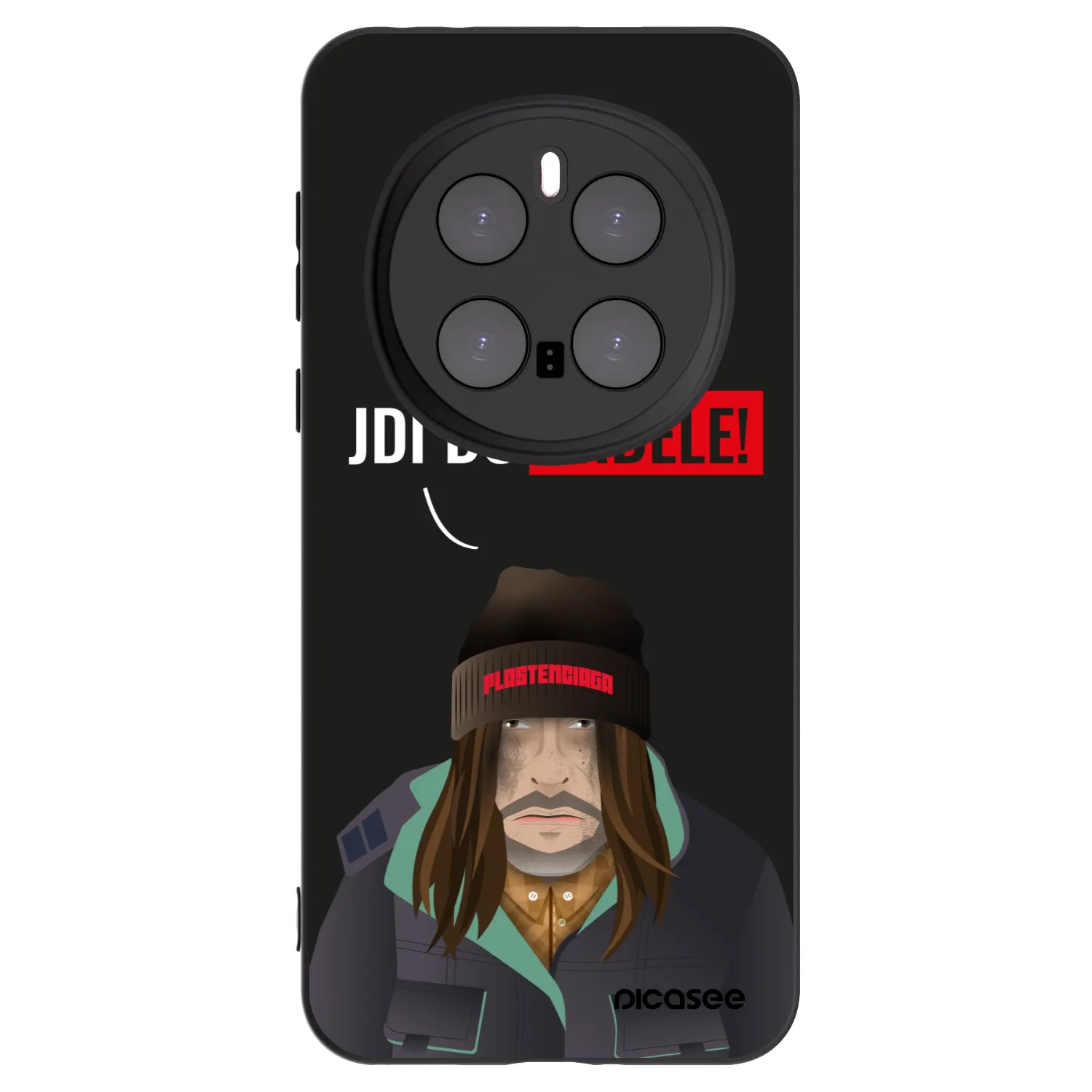 Picasee silikonowe czarne etui na Honor Magic7 Pro 5G - Bezďák