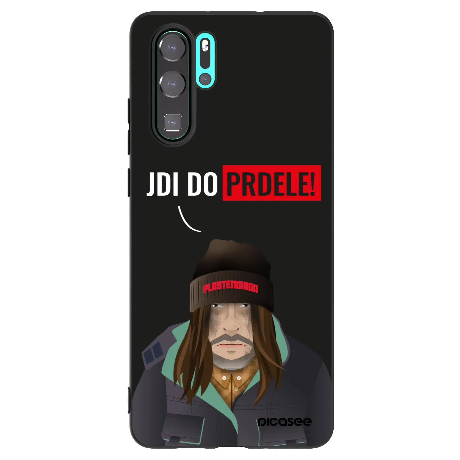 Picasee silikonowe czarne etui na Huawei P30 Pro - Bezďák